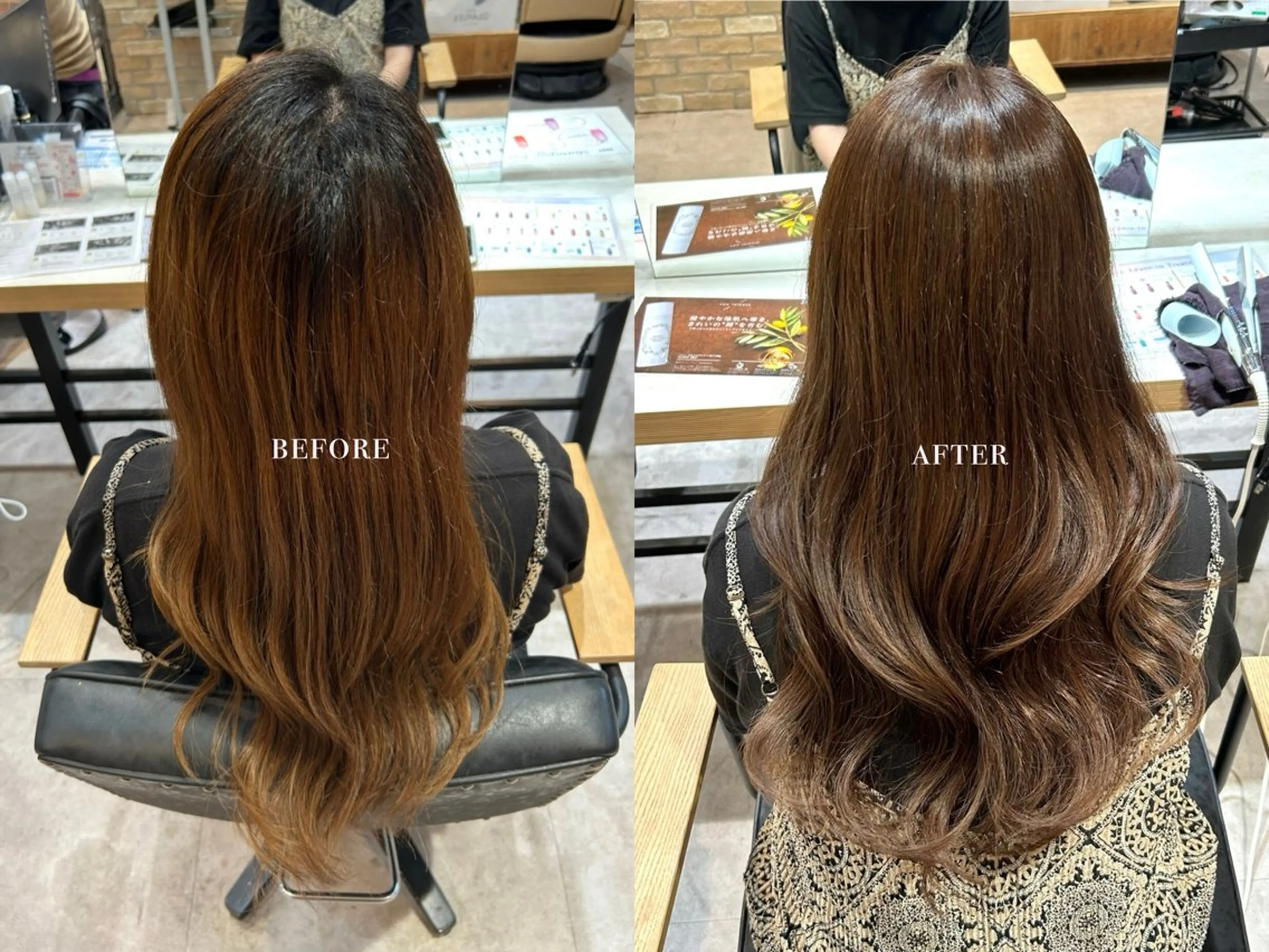 ロング カラー ベージュカラー ブラウンカラー ブラウンベージュ ヘアカラー レイヤースタイル COCORO 🎀のヘアスタイル