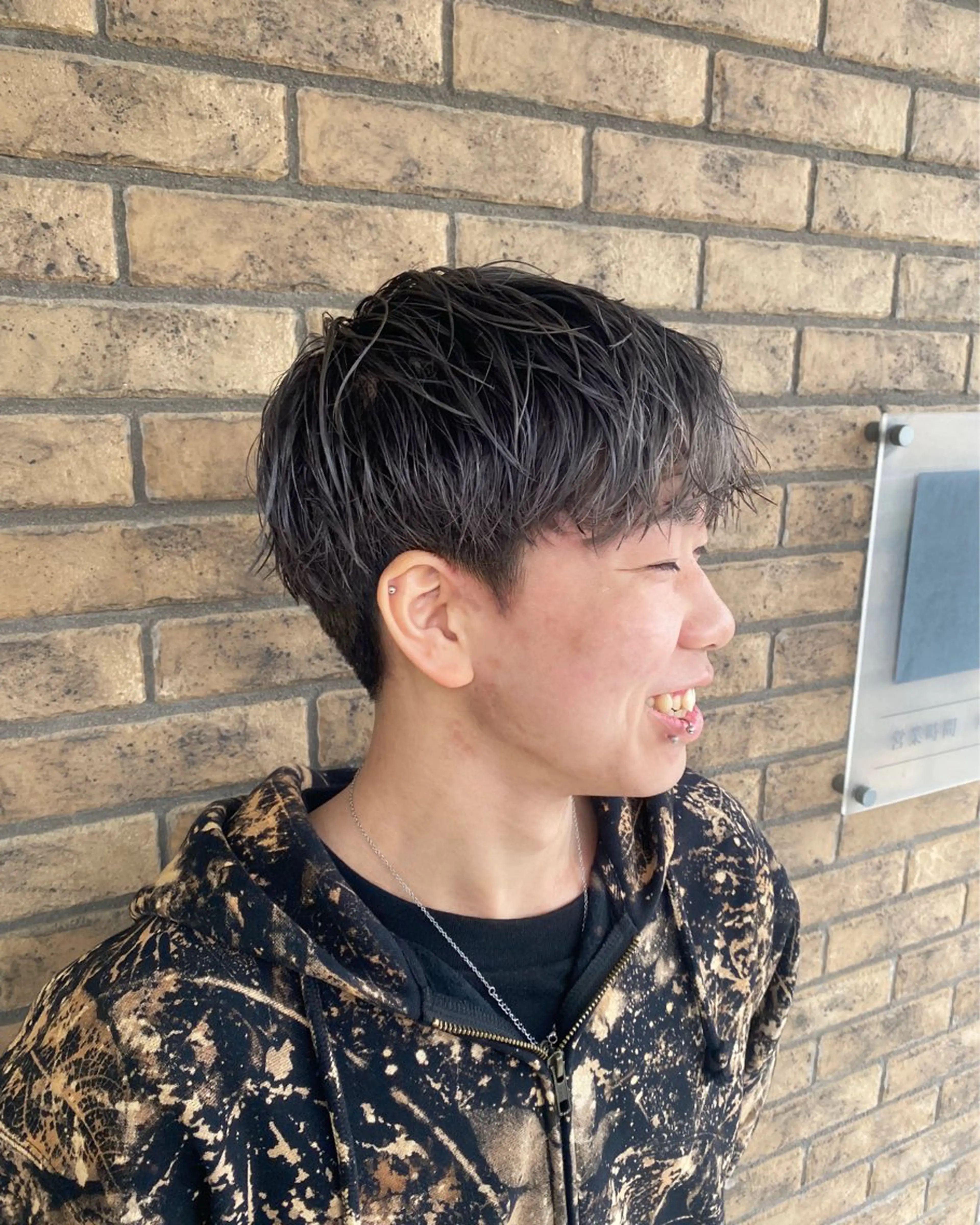 ショート メンズ マッシュ メンズパーマ serio miai 石原麻尋のヘアスタイル