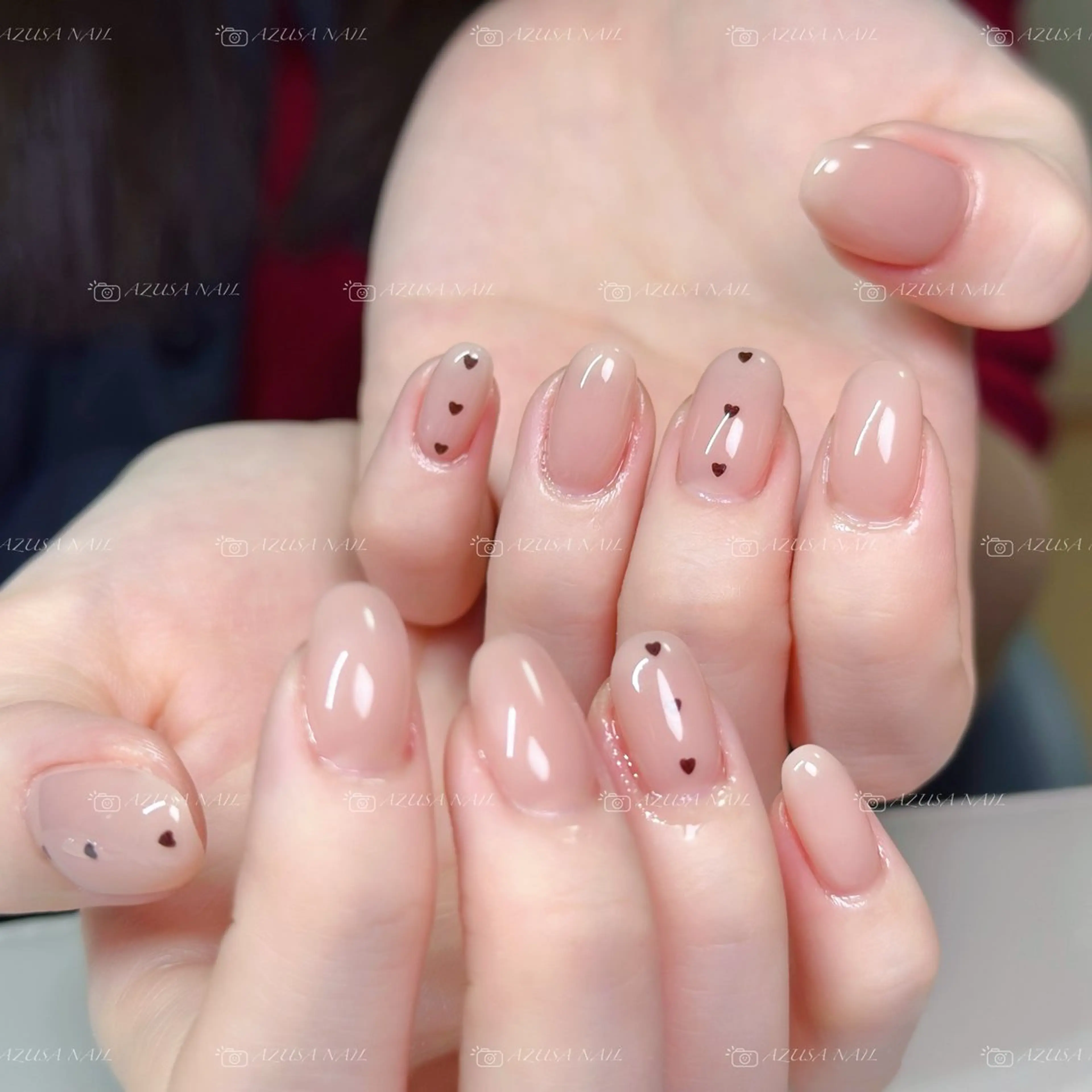 ネイル フラッシュネイル フレンチネイル ハート マグネットネイル 持ち込み ハンドネイル 🧸自宅ネイル あずさのネイルデザイン