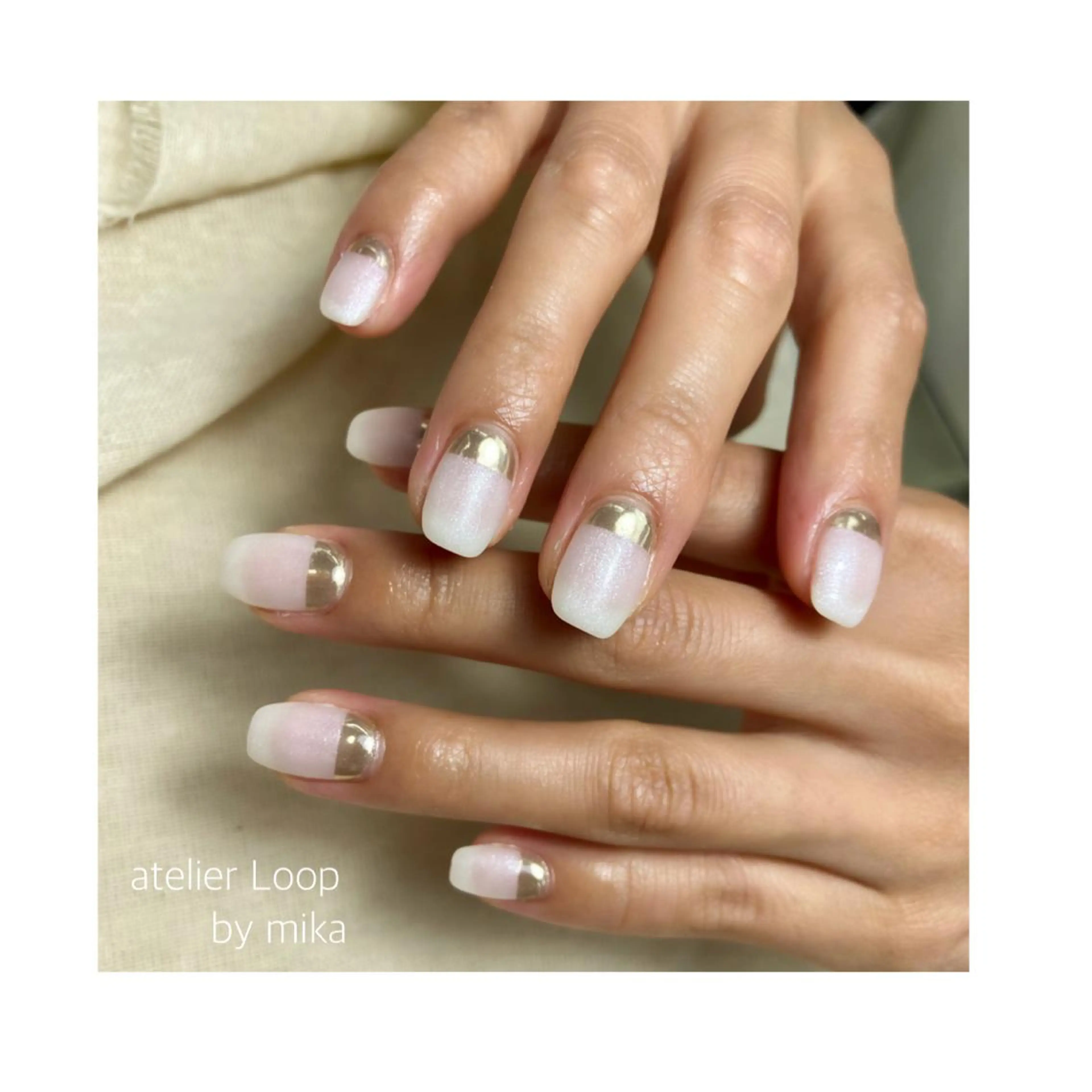 ネイル アートネイル カジュアル クリアネイル ジェルネイル 持ち込み atelierLoopbyshiho所属・atelier Loop♪MIKAのネイルデザイン