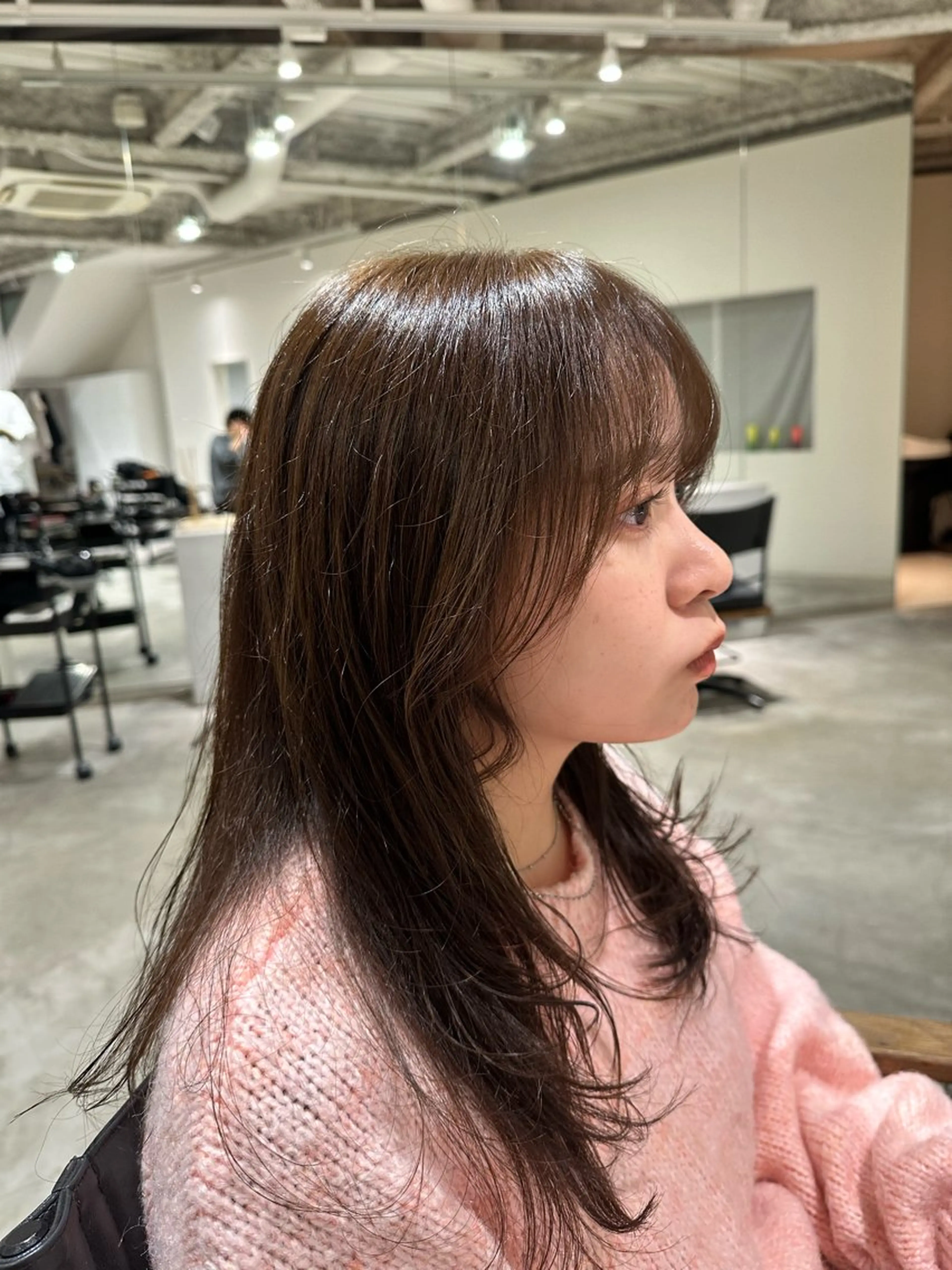 ミディアム カラー カット ヘアカラー トリートメント mario所属・松岡 陸弥のヘアスタイル