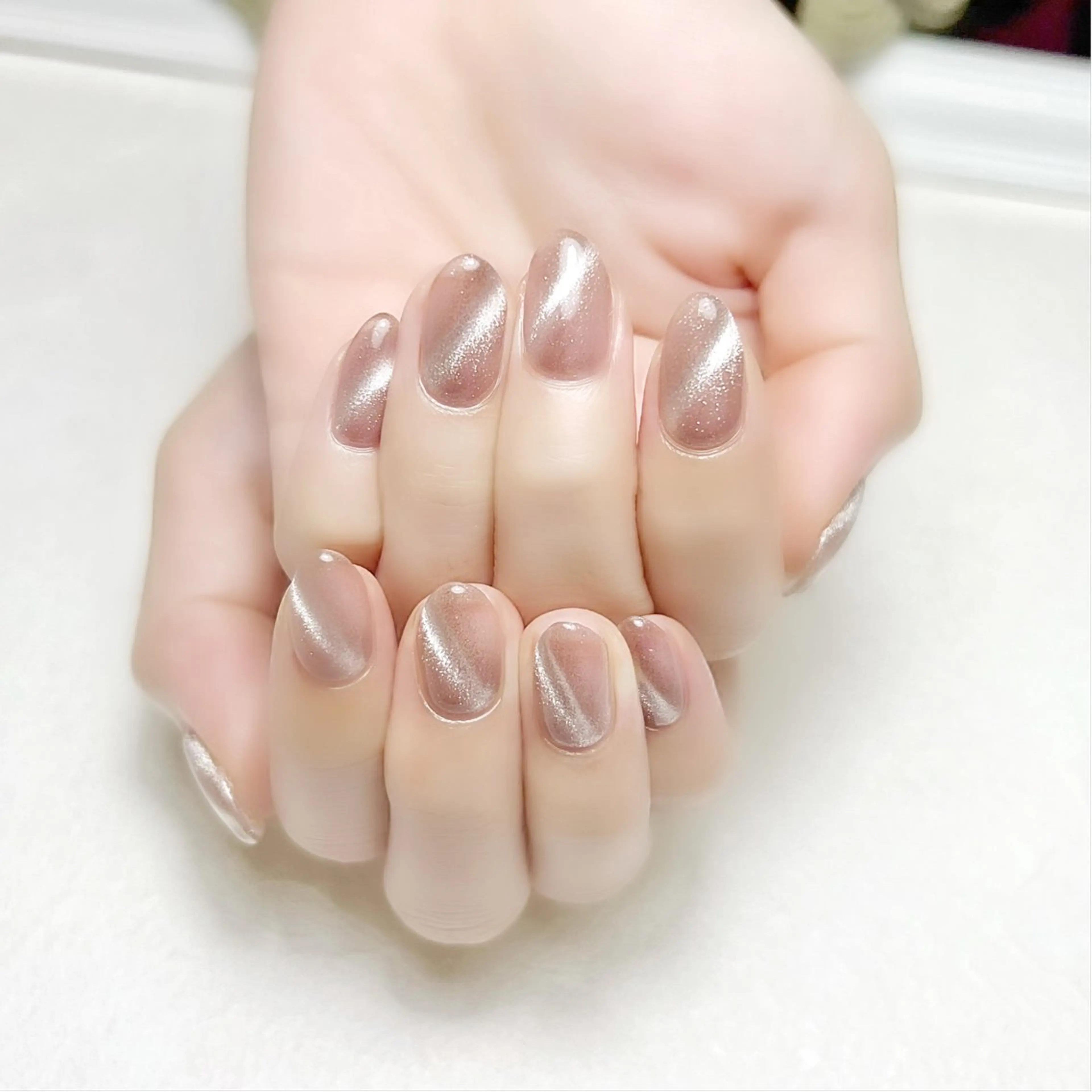 ネイル マグネットネイル オフィスネイル ワンカラーネイル ピンク シンプルネイル rouse nail RISATOのネイルデザイン