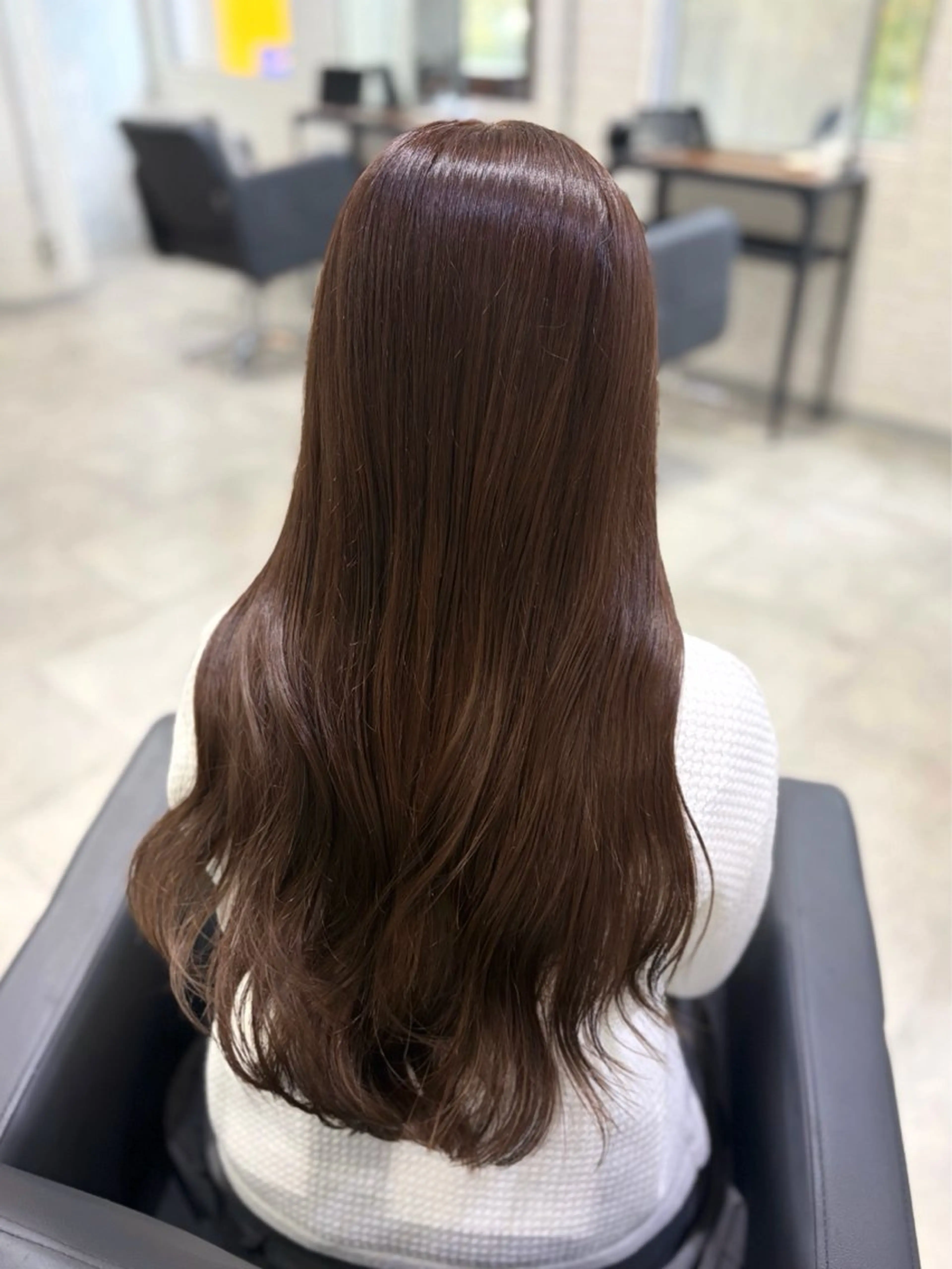 ロング カラー 透明感カラー カット ヘアカラー トリートメント shiori/透明感 /顔周り/髪質改善のヘアスタイル