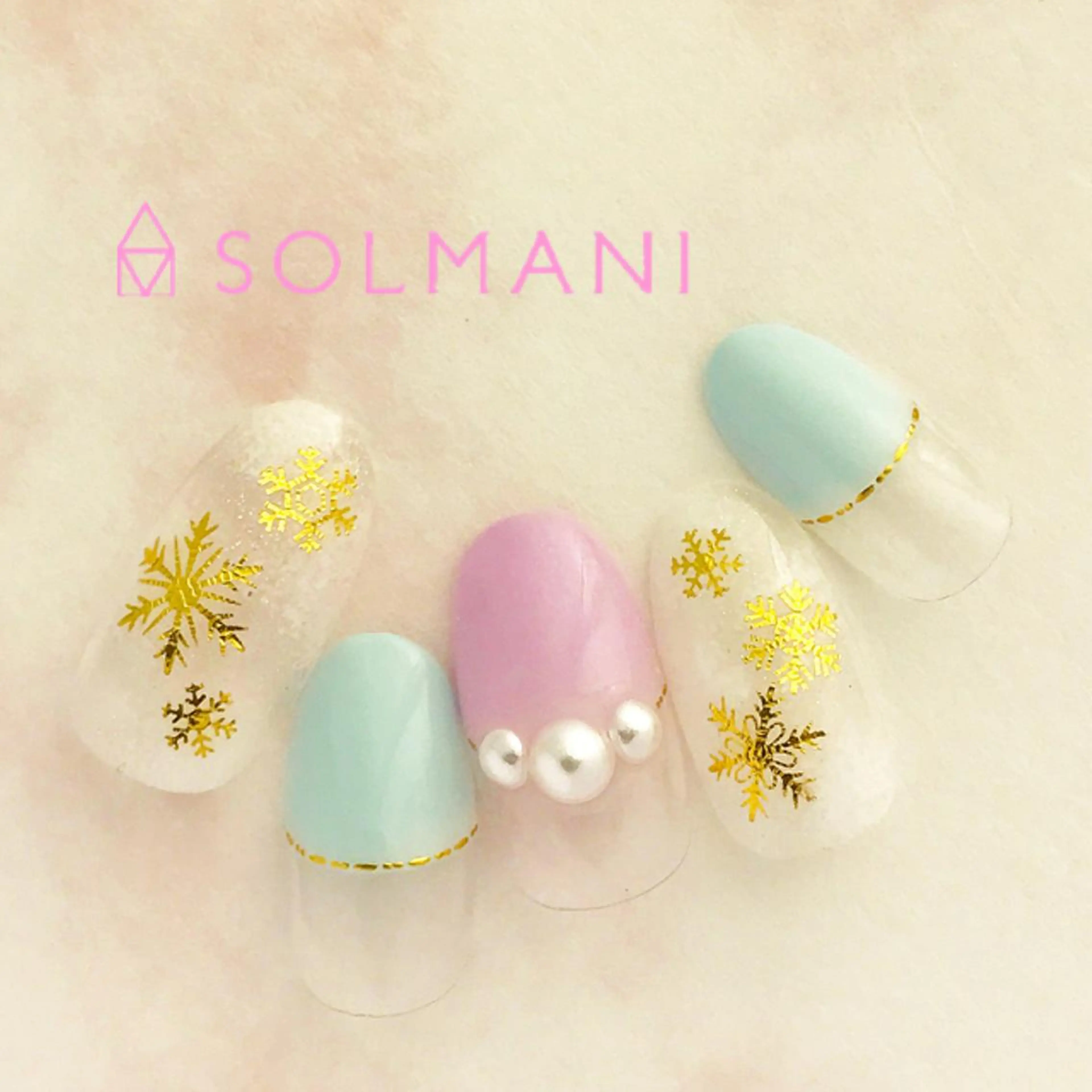 ネイル 冬ネイル SOLMANI 予約担当のネイルデザイン