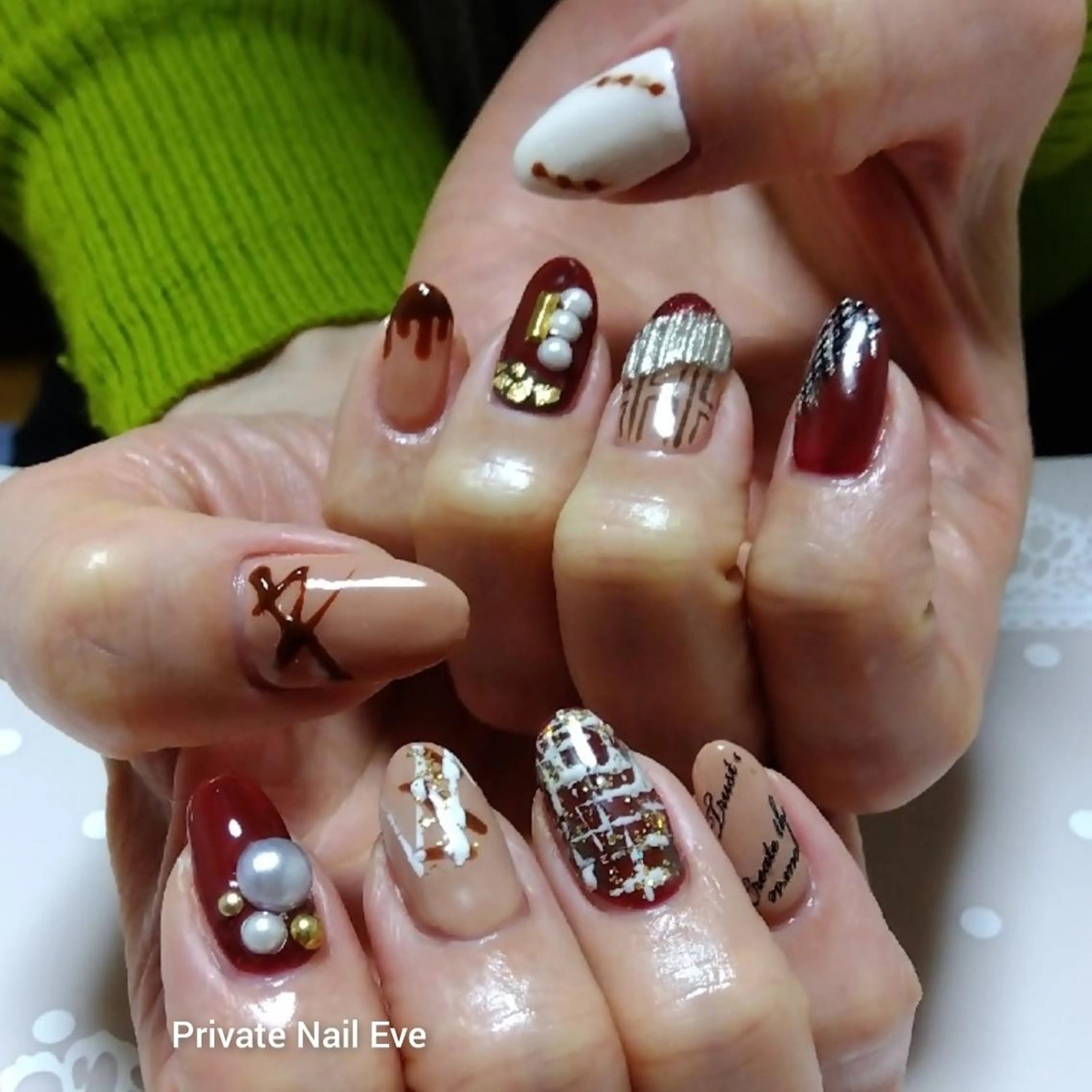 ネイル バレンタイン ハンドネイル ネイル junkoのネイルデザイン