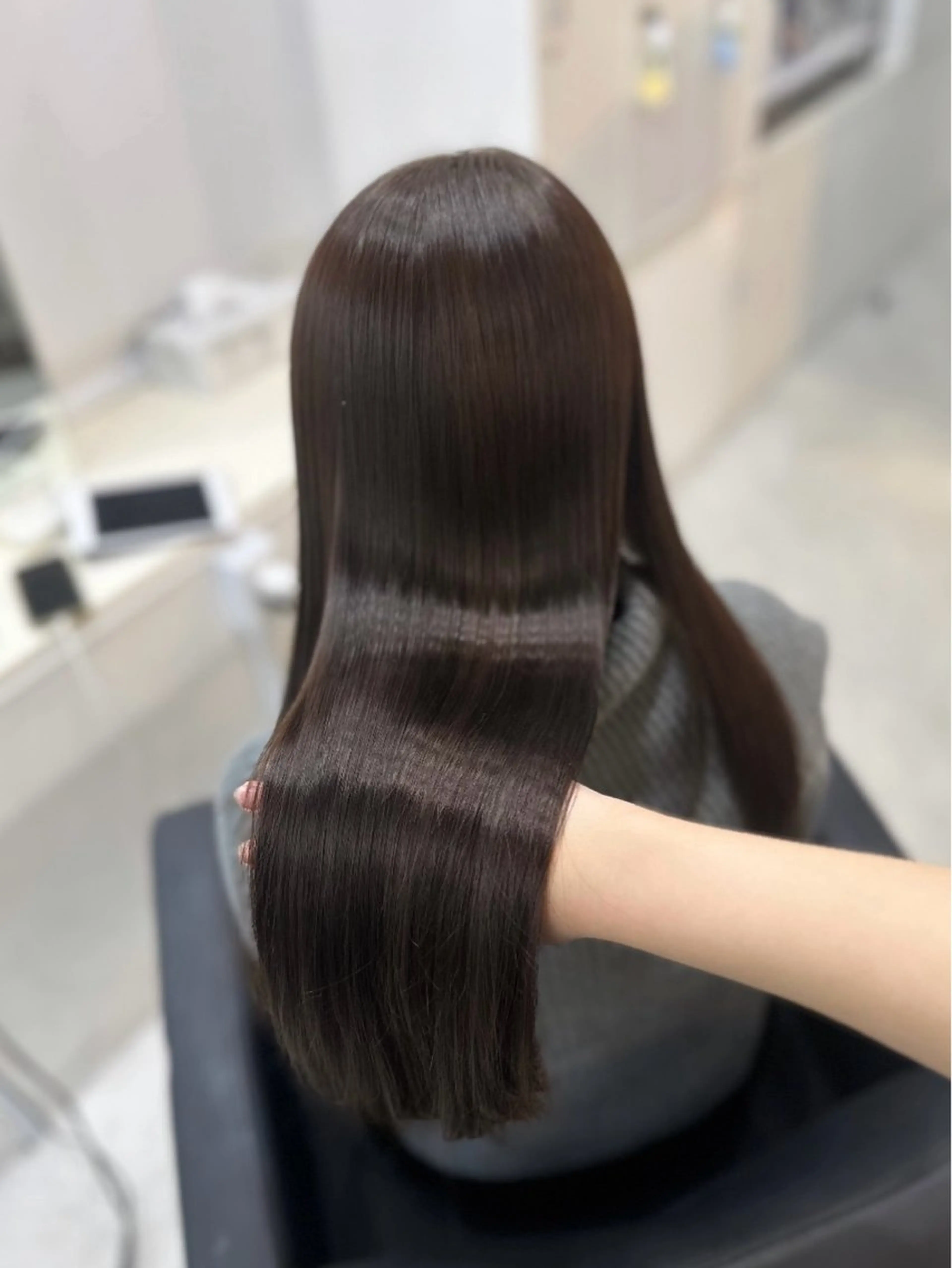 ロング パーマ 髪質改善 ストレートパーマ ヘアカラー 縮毛矯正 トリートメント 韓国ヘア/髪質改善 /natsuki🧸のヘアスタイル