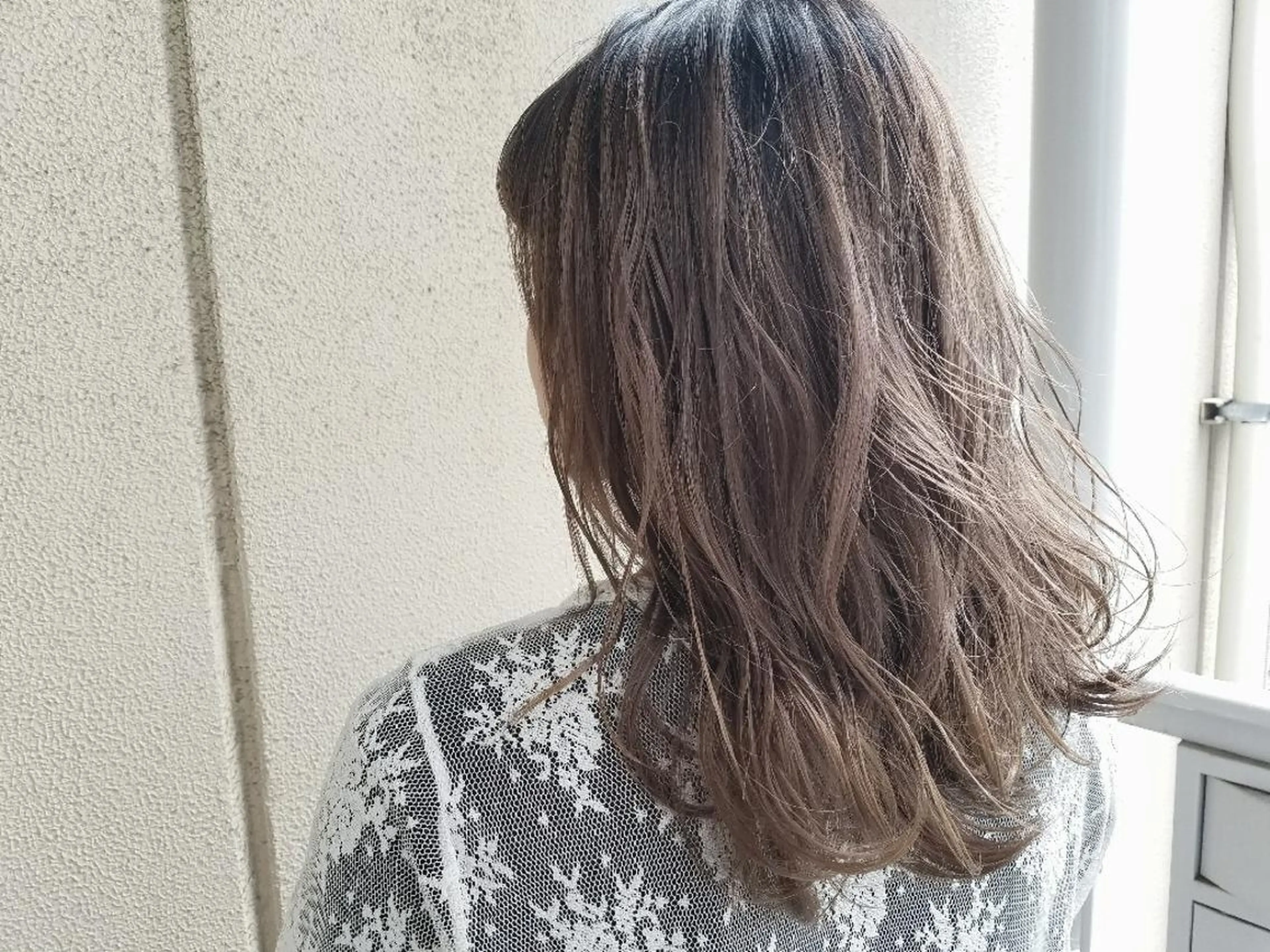 ミディアム カラー アッシュ ベージュカラー imai /カット/パーマのヘアスタイル