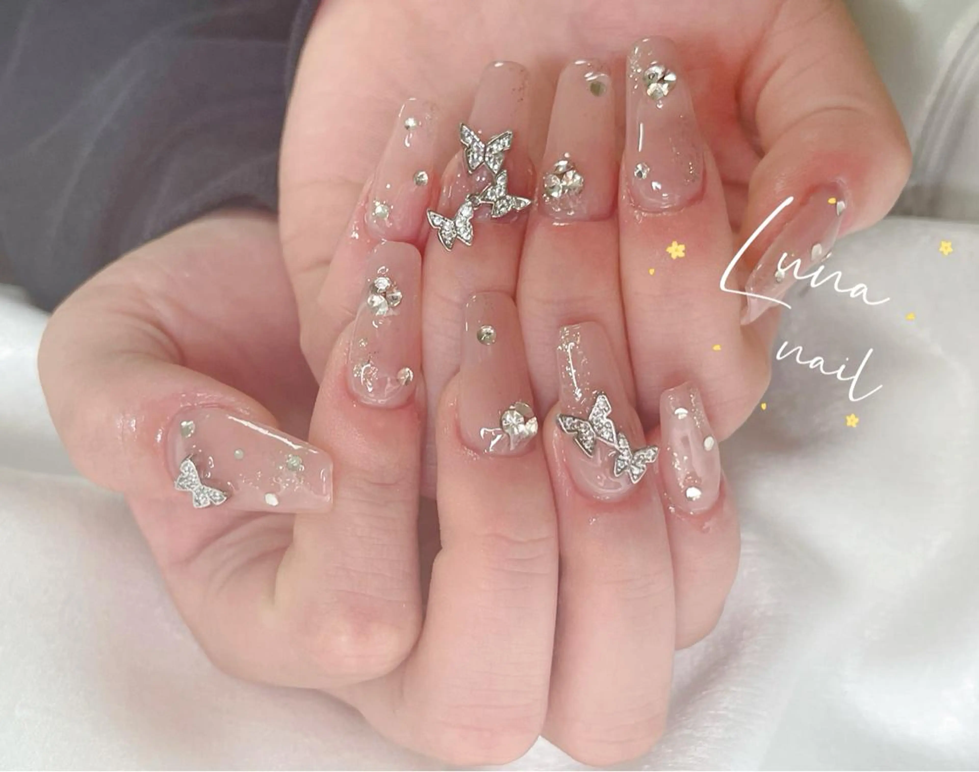 ジェルオフ込み　チップ長さ出し　10本アートやり放題＊時間内　デザイン持ち込み🆗の写真