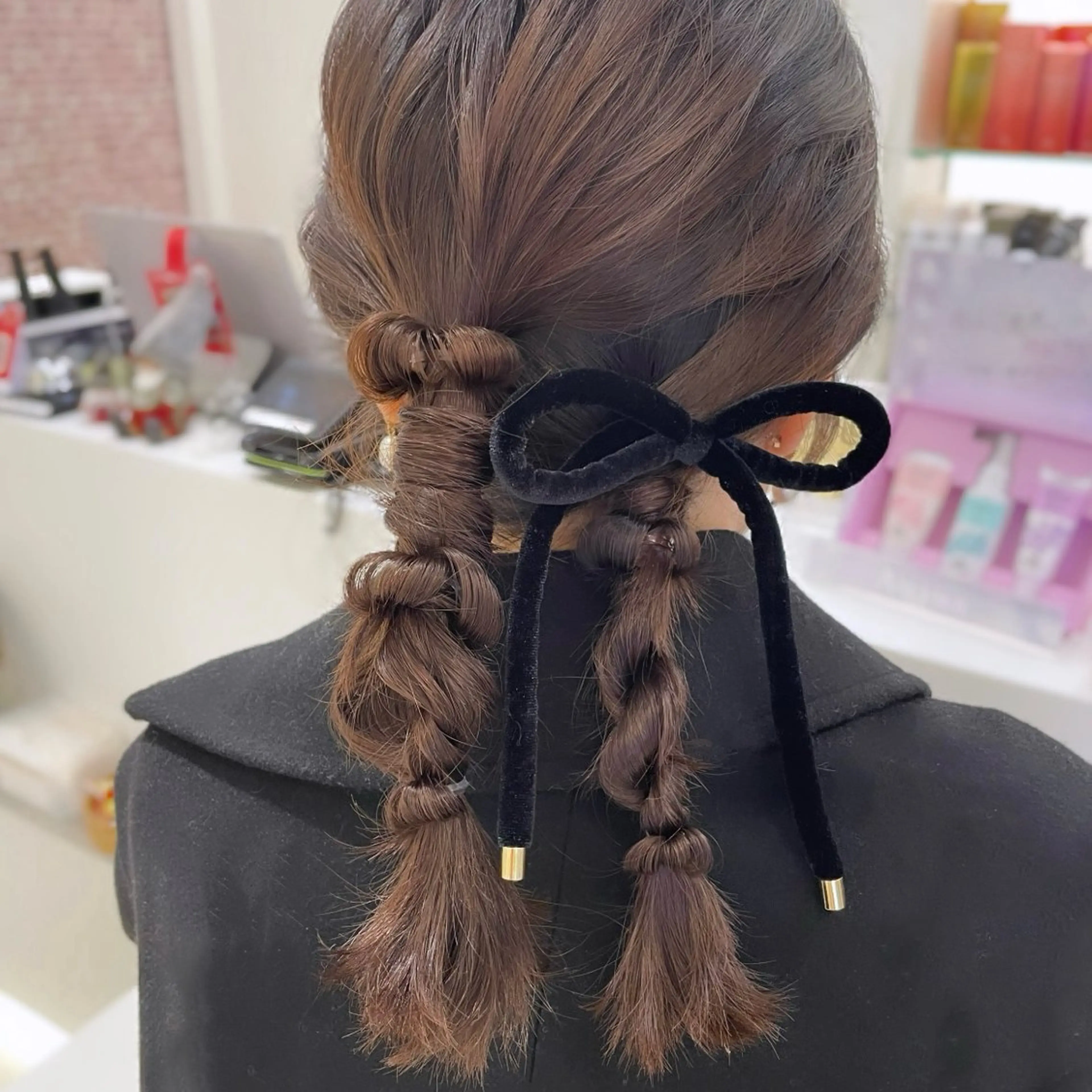 ミディアム ヘアアレンジ ヘアセット ボブパーマ ♡ヨシカワハナコのヘアスタイル