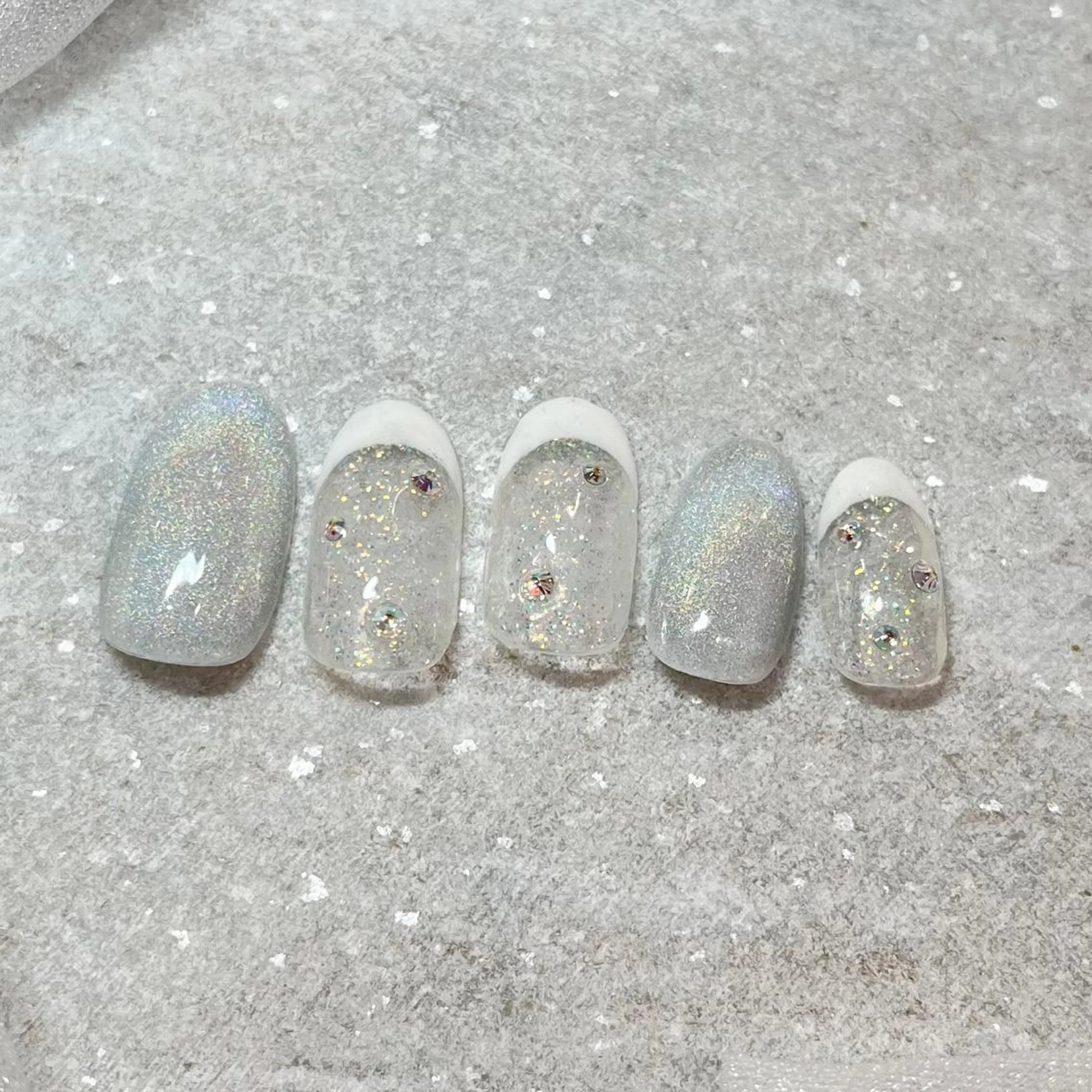 ネイル ニュアンスネイル 冬ネイル ハンドネイル Salon Ｋのネイルデザイン