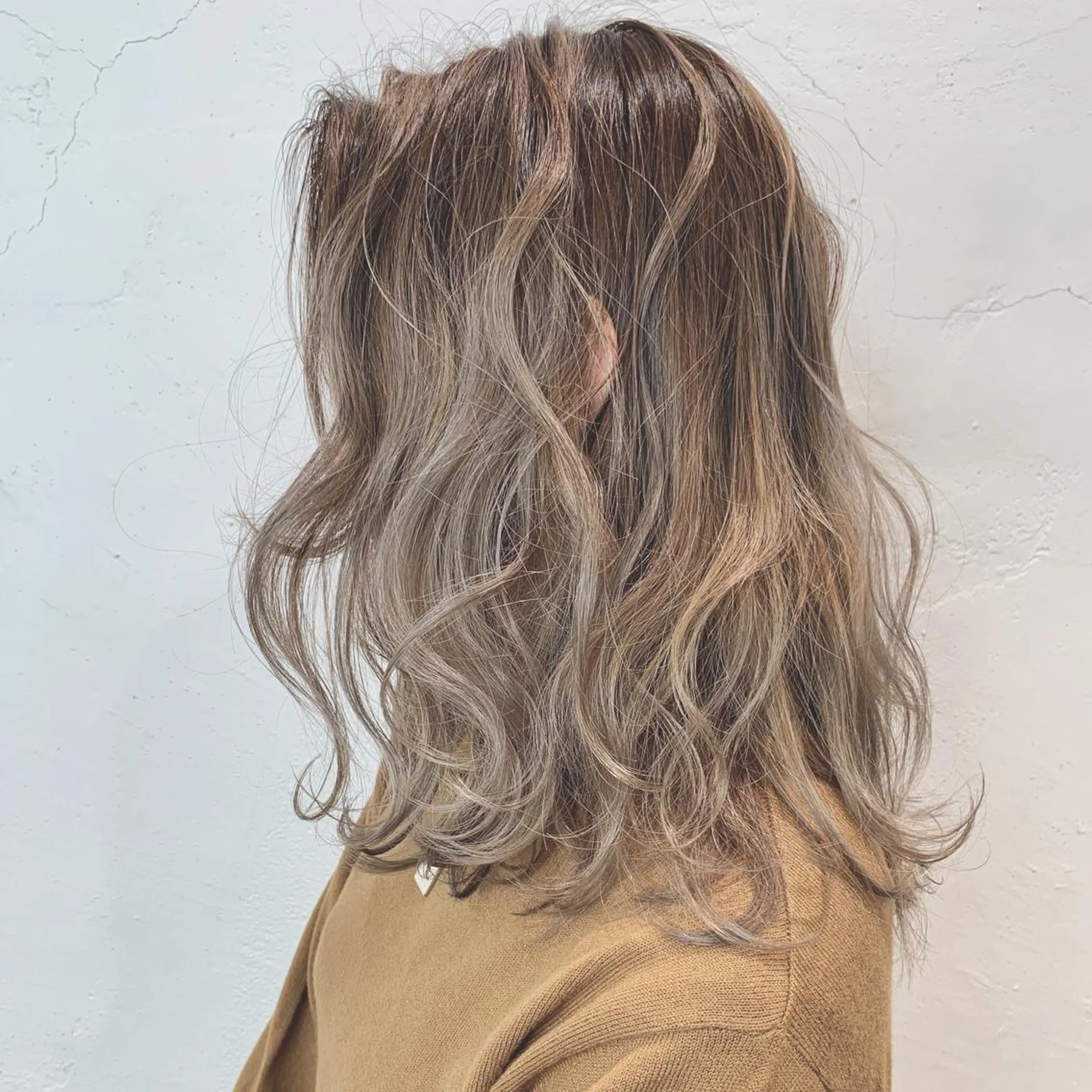 セミロング カラー 酸性ストレート・ メンズ  三原 楊子のヘアスタイル