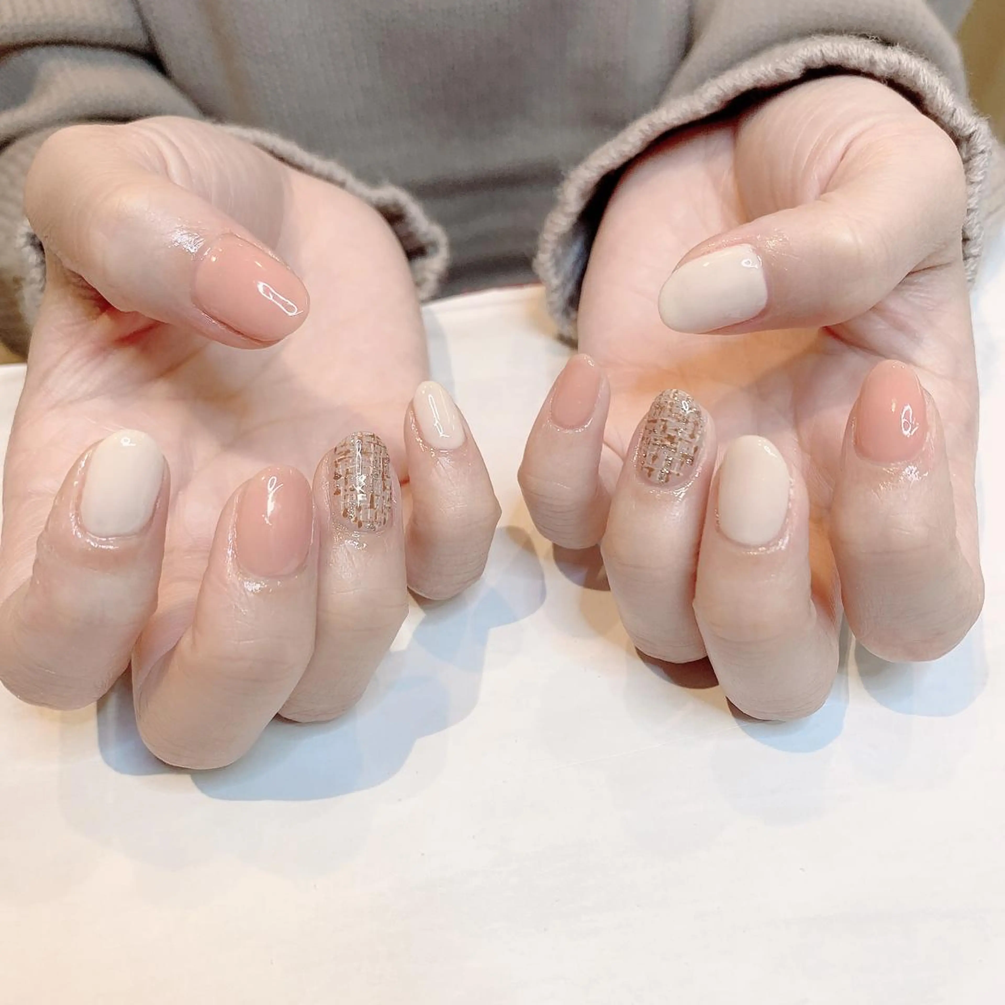 ネイル ツイードネイル ハンドネイル フットネイル Adite nailのネイルデザイン