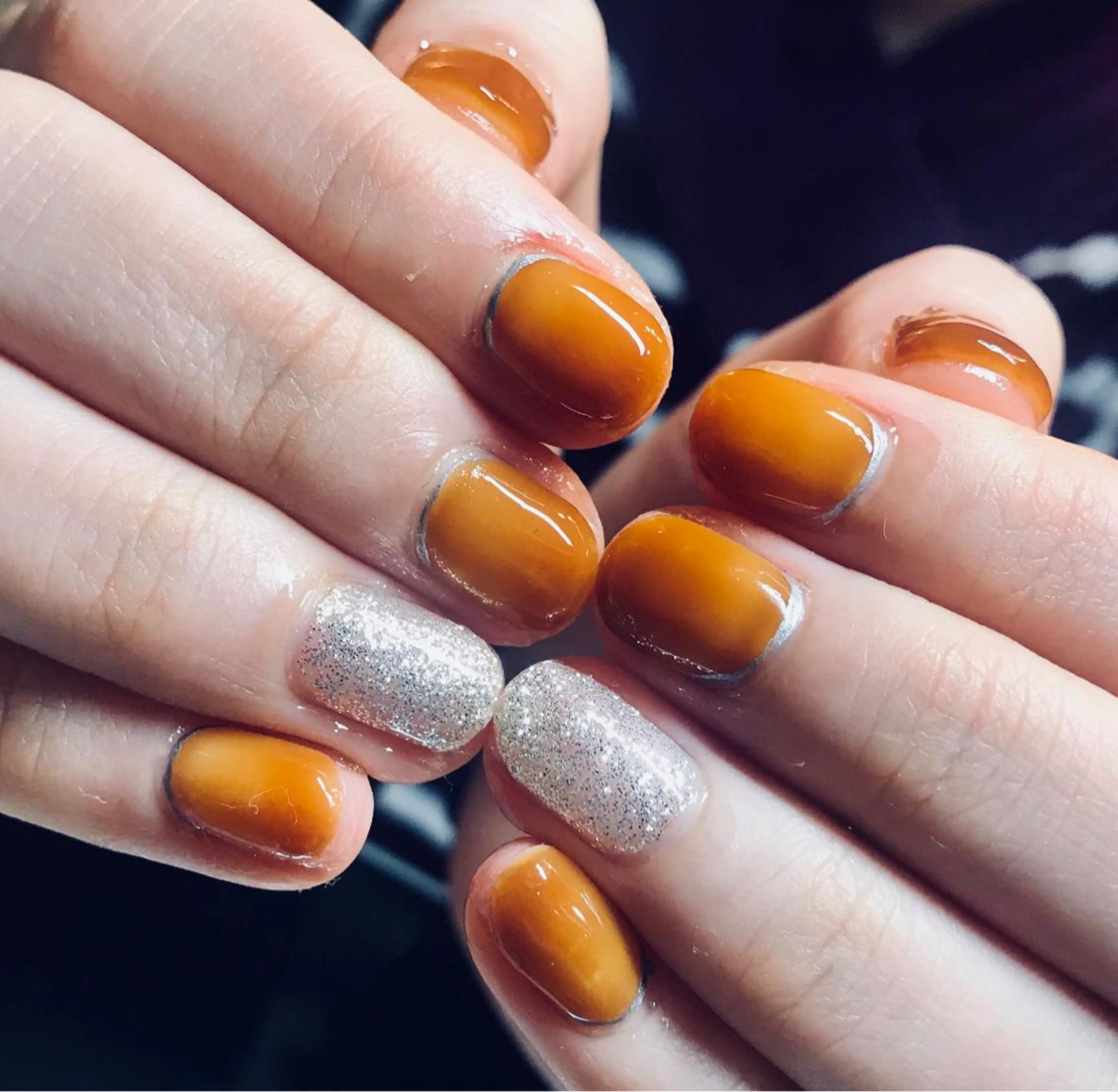 ショート ネイル ワンカラーネイル nail&eye Aoのマツエク・マツパデザイン