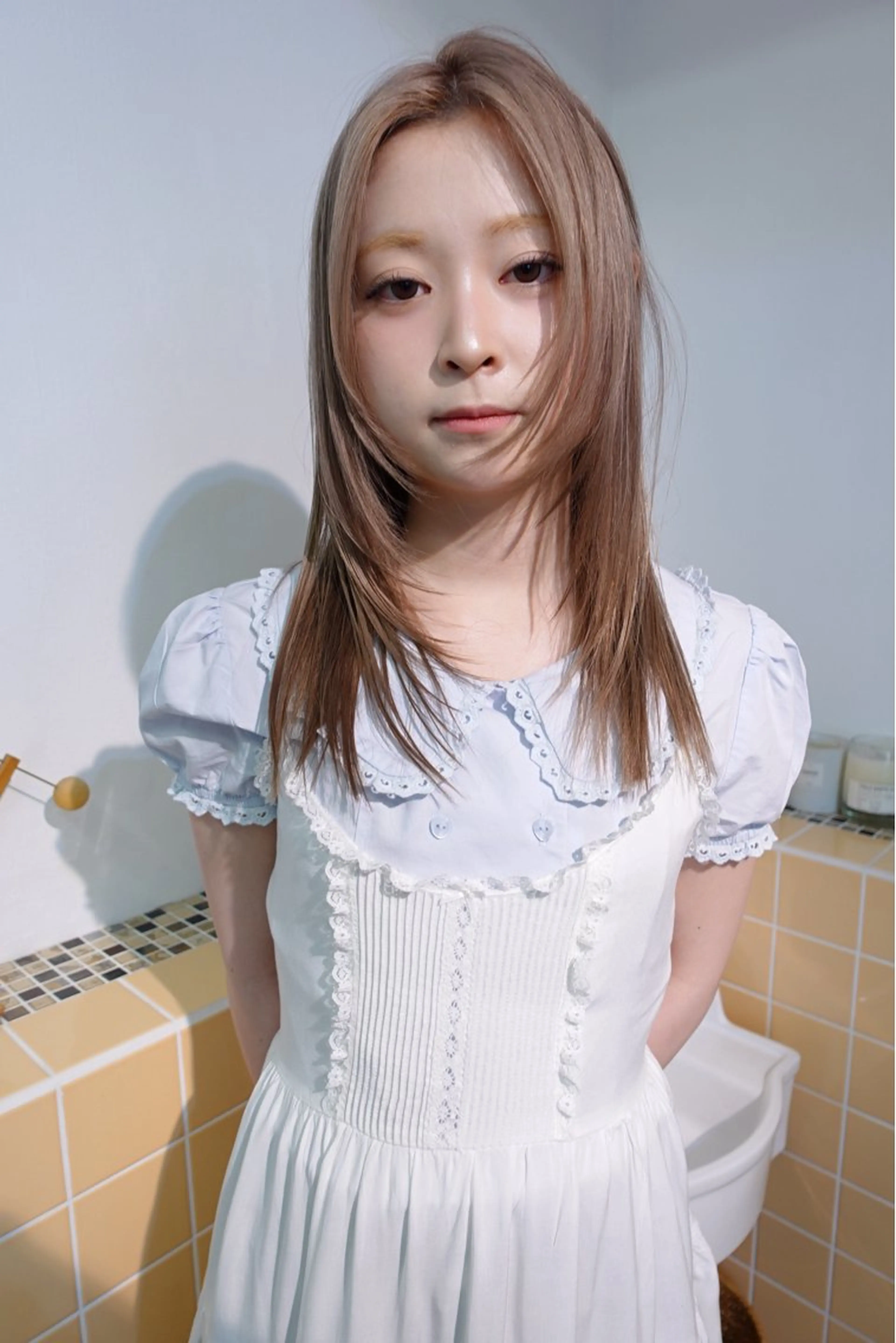 ミディアム カラー ヘアカラー sakura🌸 レイヤー/韓国ヘアのヘアスタイル