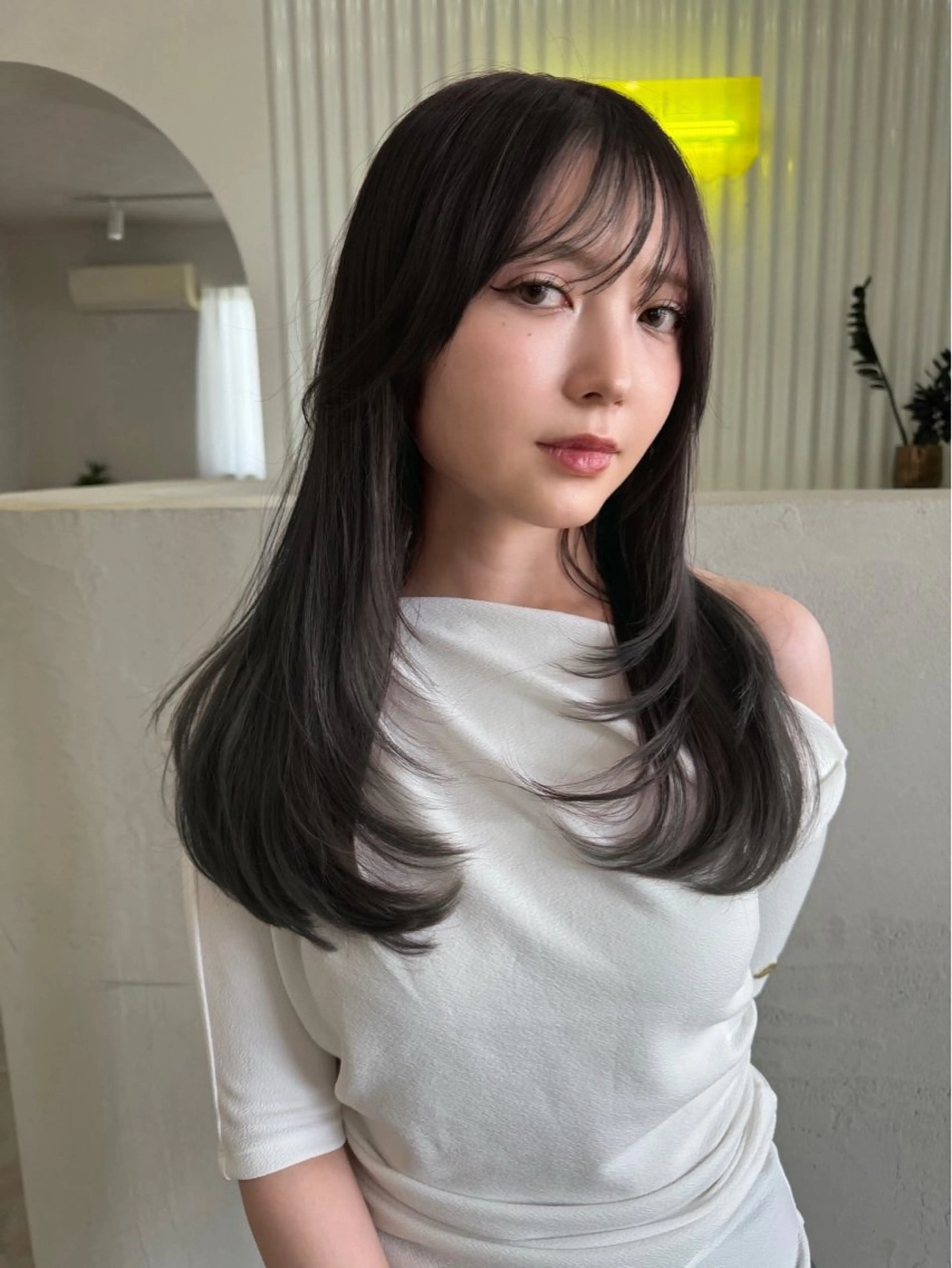 ロング ヘアカラー トリートメント 古堅 一正のヘアスタイル
