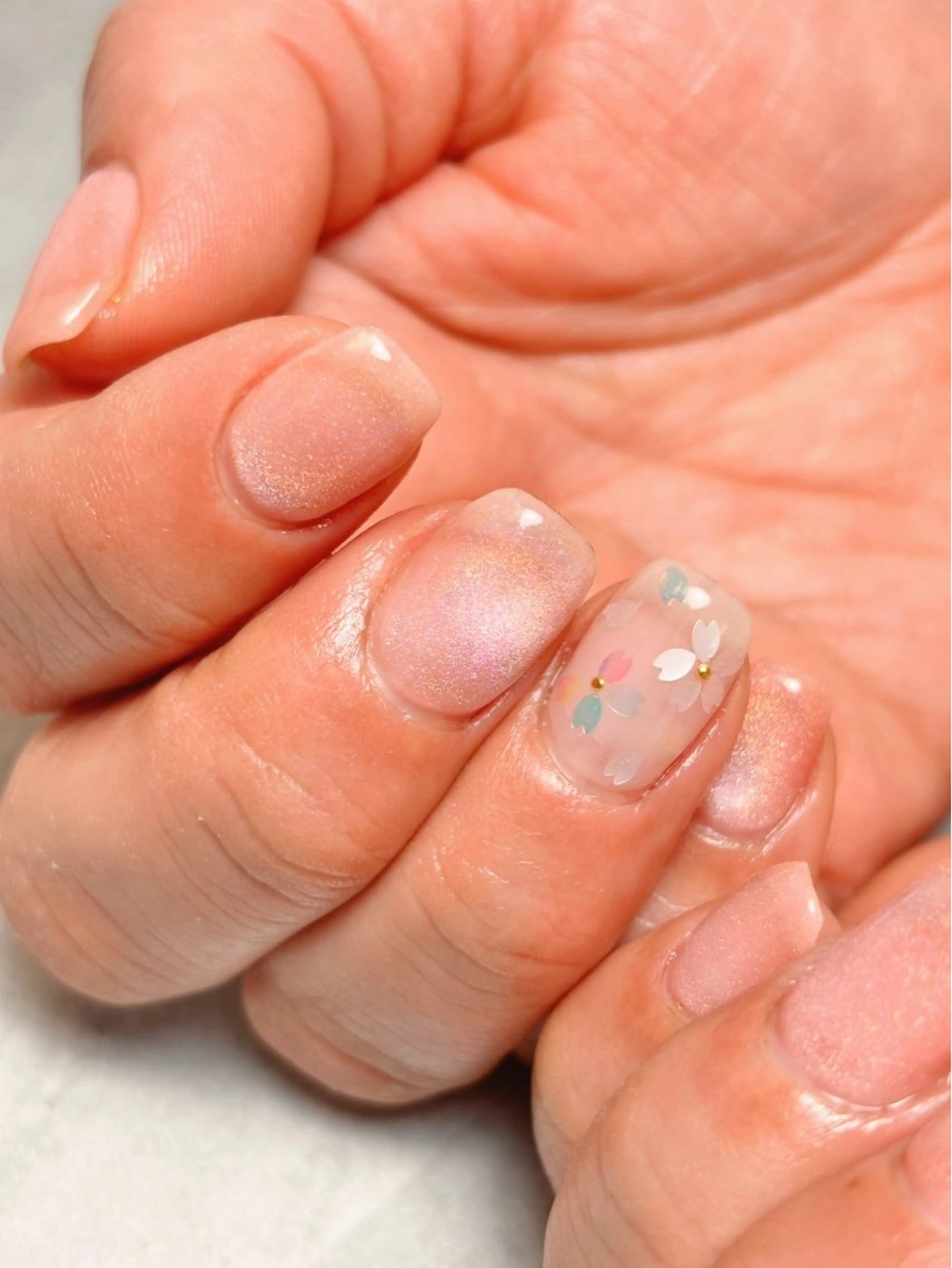 ネイル 桜ネイル 春ネイル ハンドネイル ishida miokaのネイルデザイン