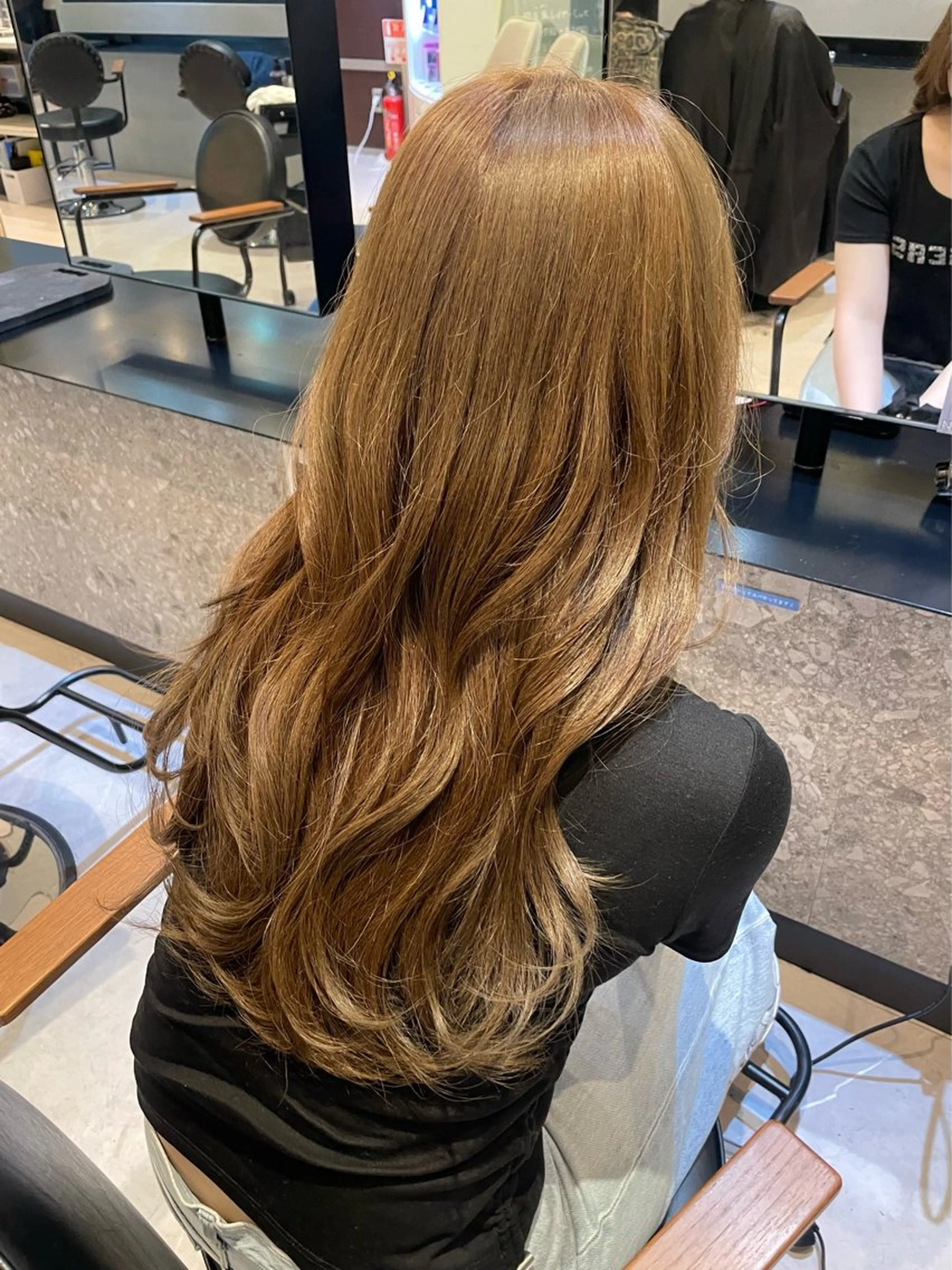 ロング カラー カット ヘアカラー トリートメント オリーブカラー🫒/ 透明感カラー/みゆのヘアスタイル