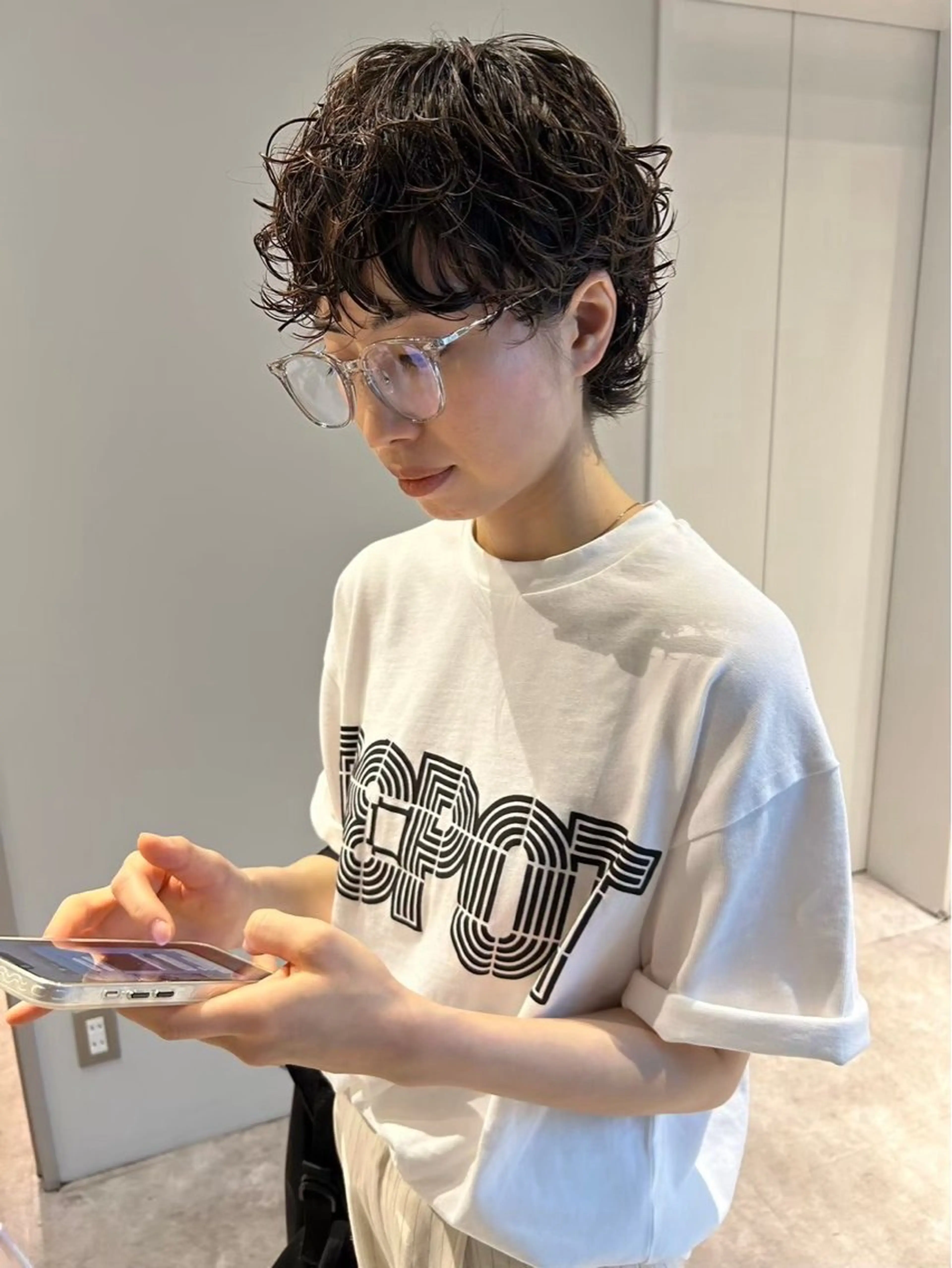 ショート パーマ レディースパーマ モデル募集RIKOのヘアスタイル