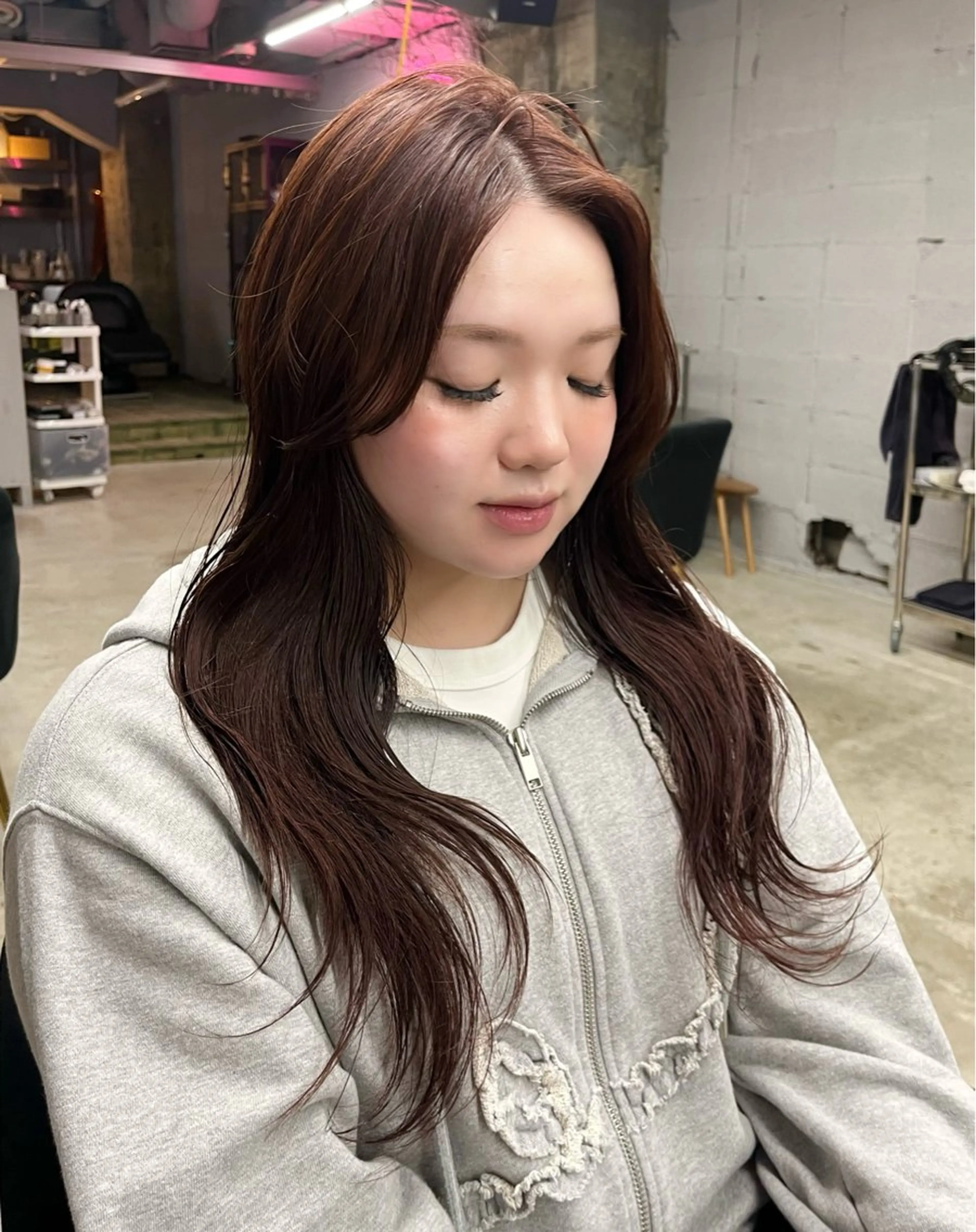 ロング カット ヘアカラー トリートメント col sapporo所属・あざと可愛い💓 盛れる顔まわり/uiのヘアスタイル