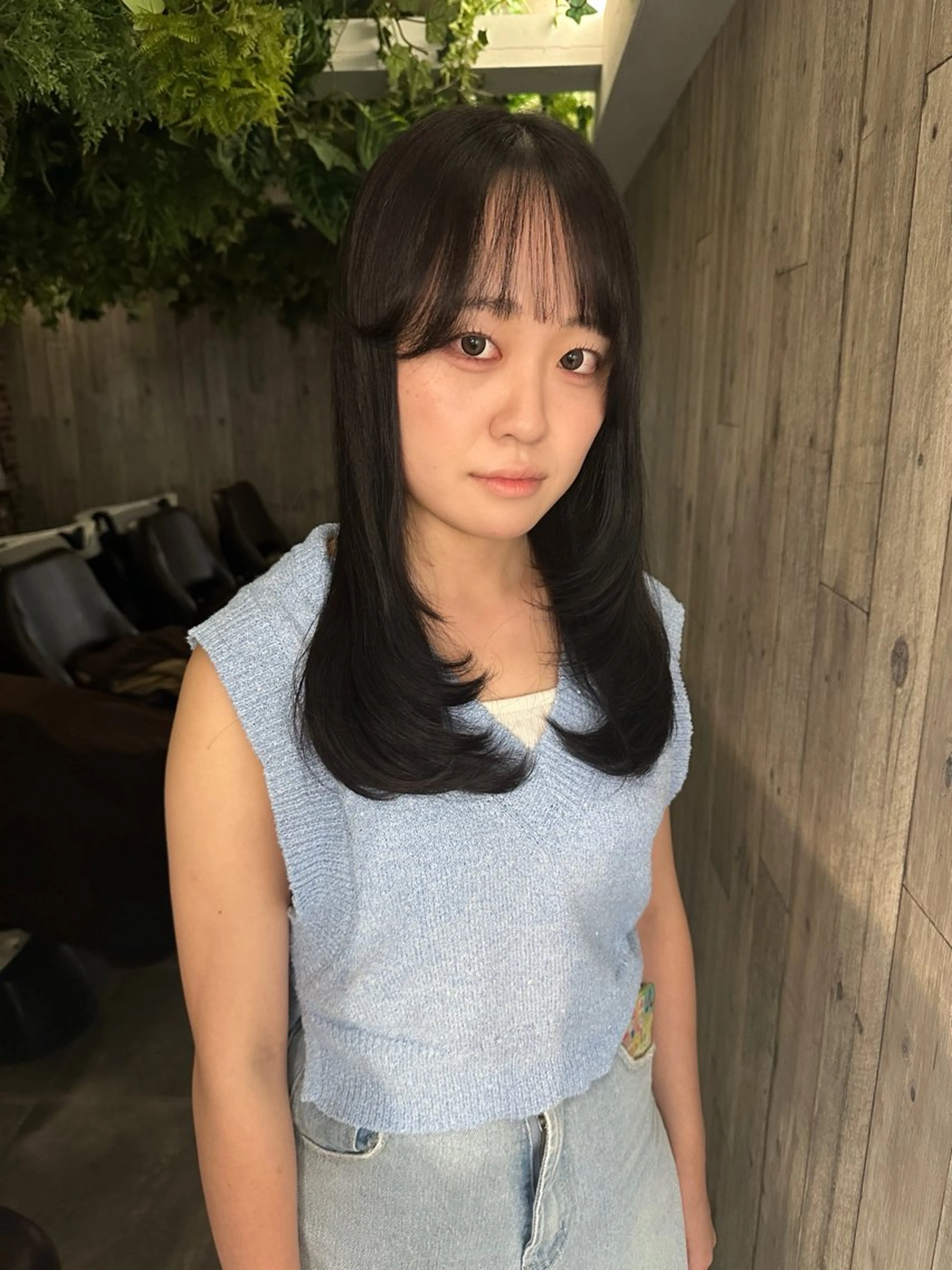 ミディアム 艶カラー/フェイス レイヤー/たむのヘアスタイル