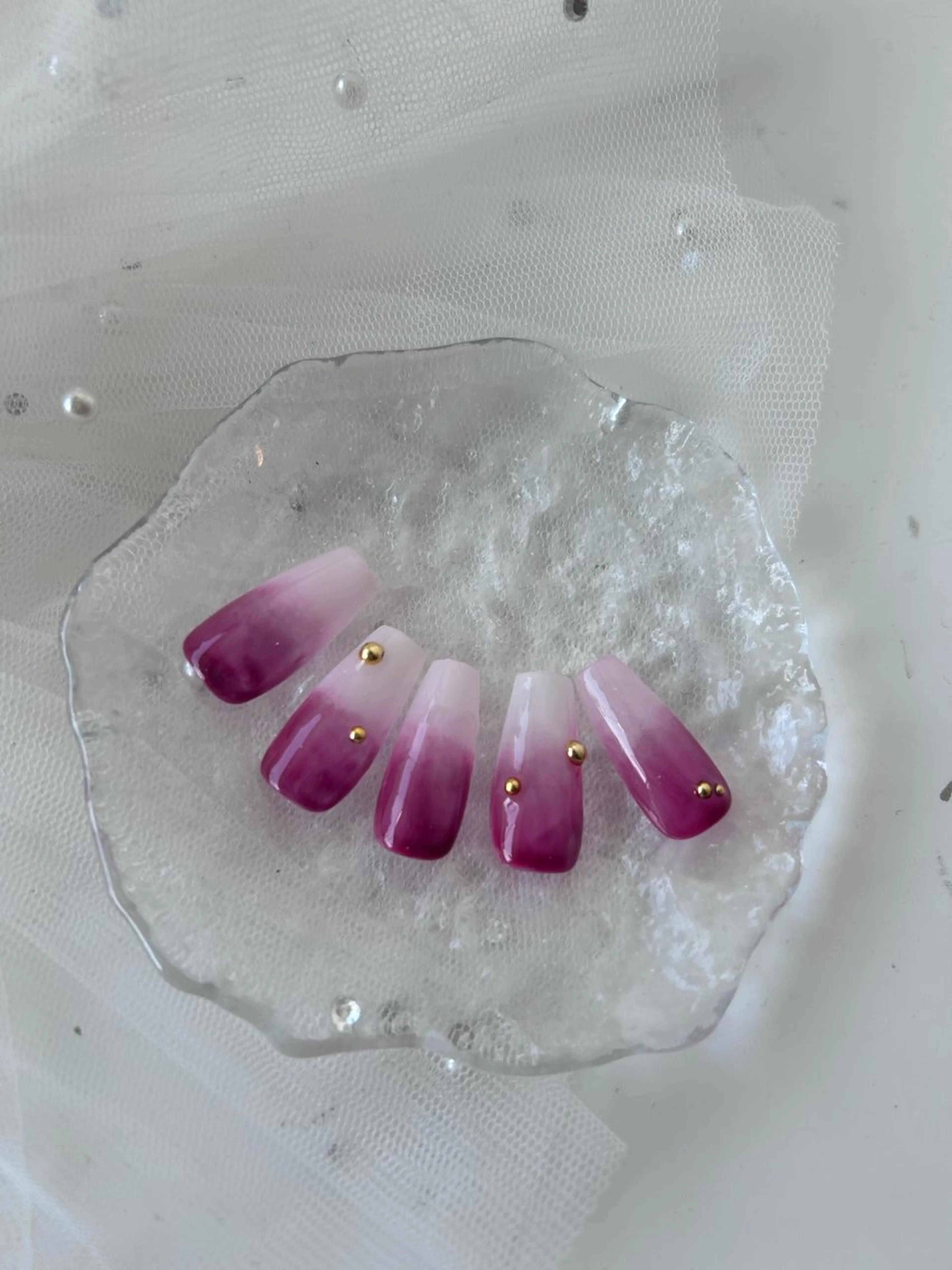 ネイル アートネイル ニュアンスネイル ストーンネイル vante yudukiのネイルデザイン