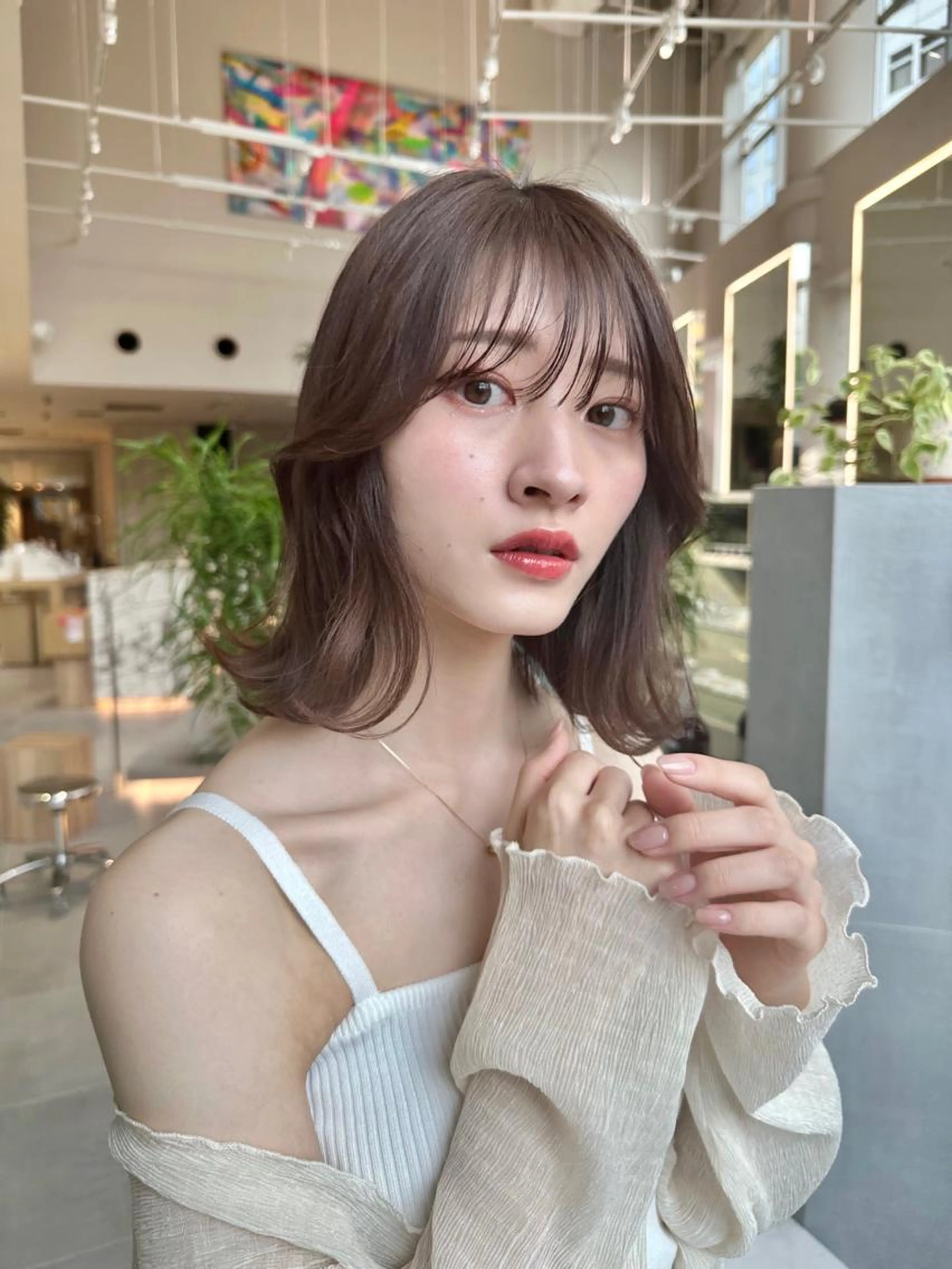 透明感カラー🎨🩵100%イルミナカラー使用で驚きの艶と手触りの写真