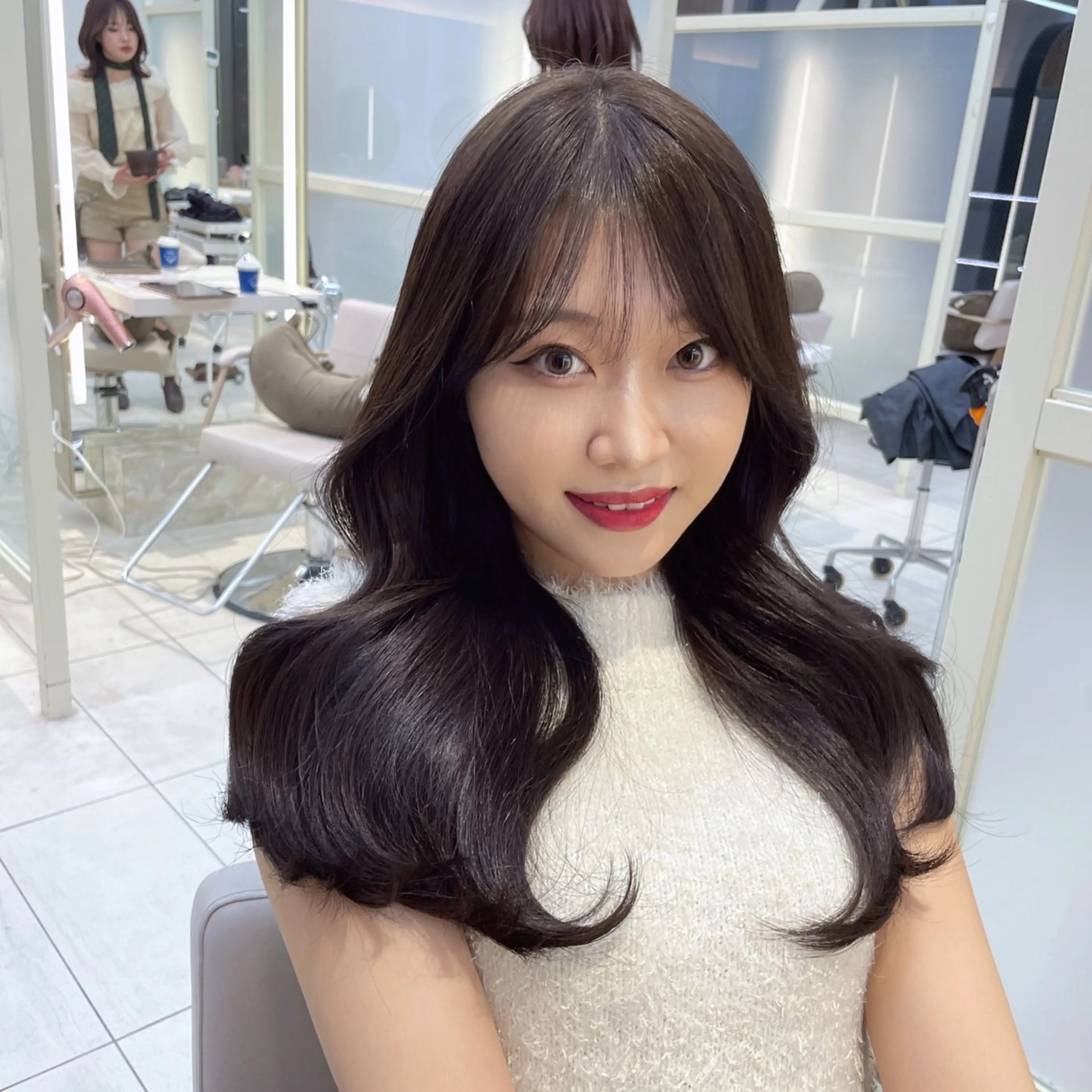 ミディアム 顔周り/透明感カラー /韓国ヘア/TAKUのヘアスタイル