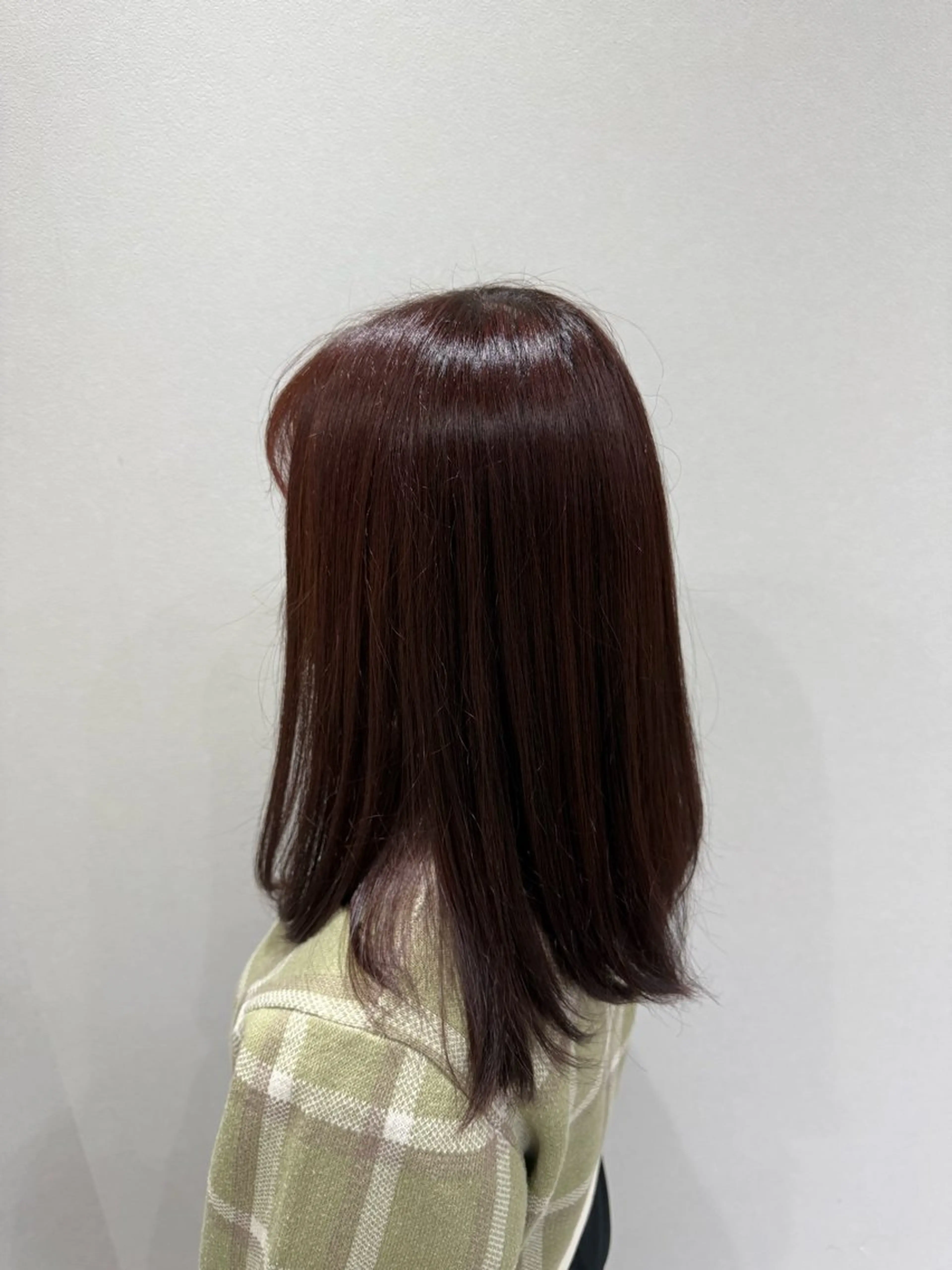 ミディアム カラー ブラウンカラー ピンクカラー ピンクブラウン soyon 心斎橋店のヘアスタイル