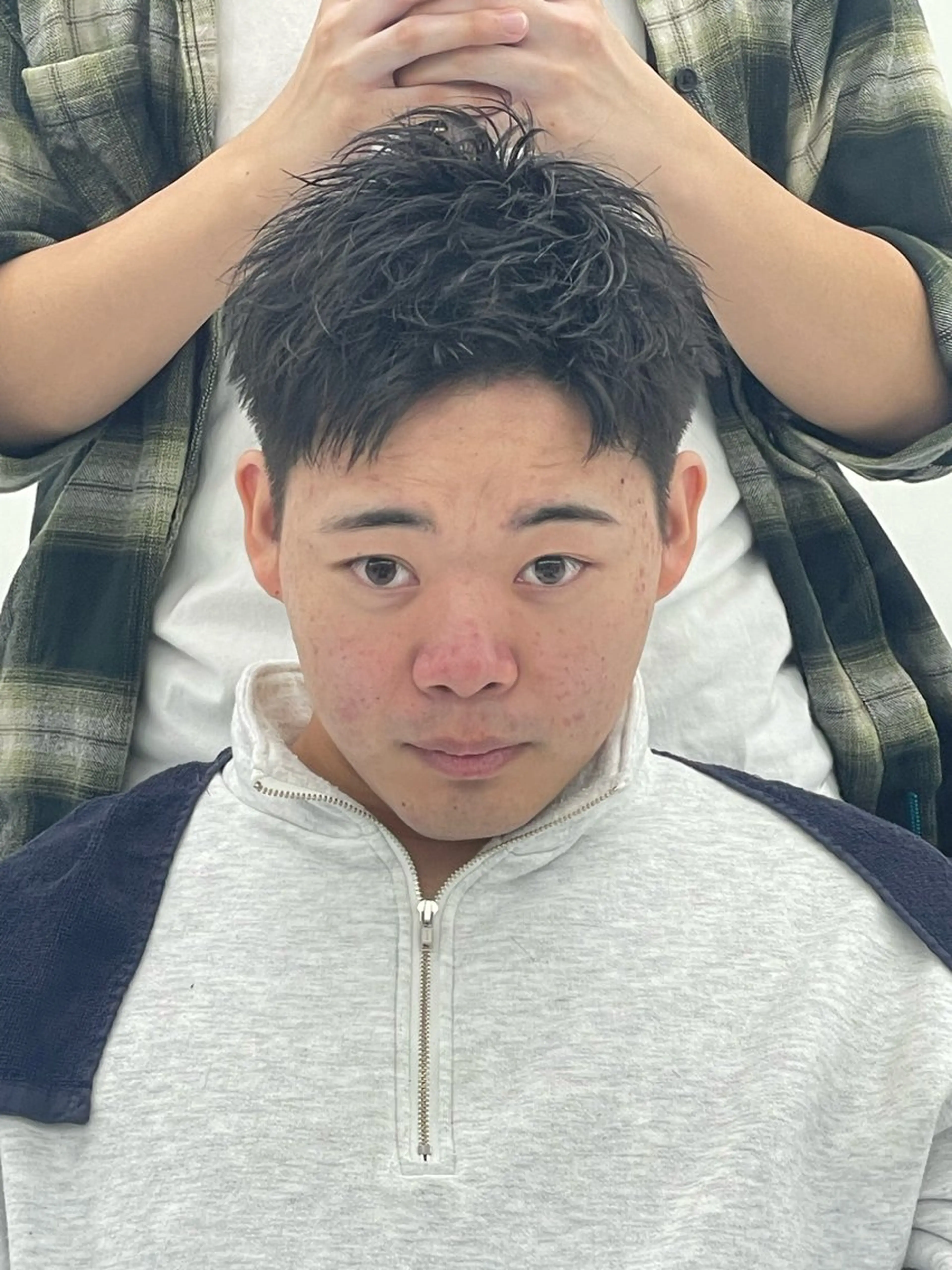 ショート カット パーマ 築地原 陵太のヘアスタイル