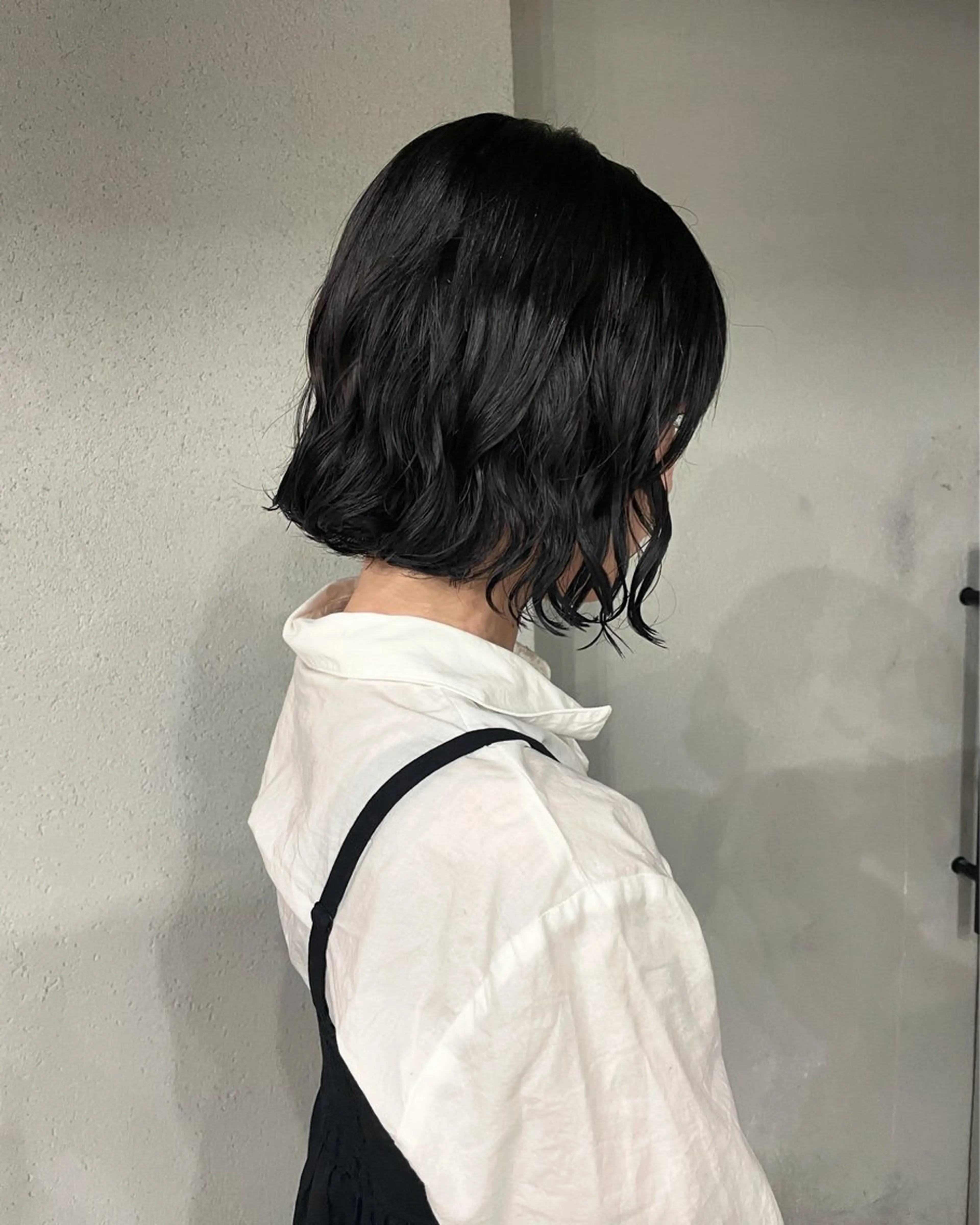 ミディアム カラー カット パーマ 表参道/髪質改善・ 透明感 colorのヘアスタイル