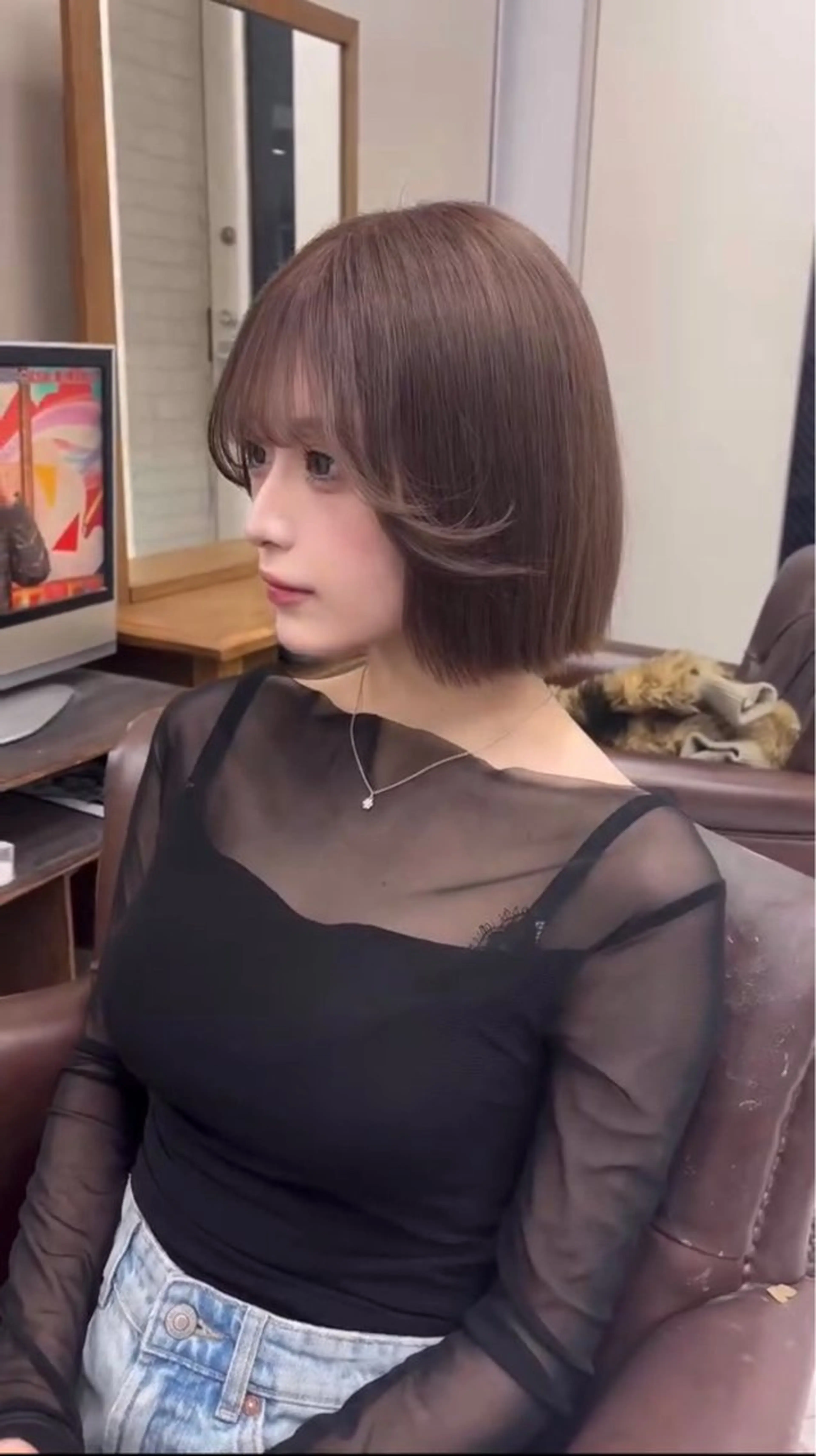 ショート カラー 透明感カラー ヘアカラー M.O.D shibuya店所属・シールエクステ /まる🐺/渋谷のヘアスタイル