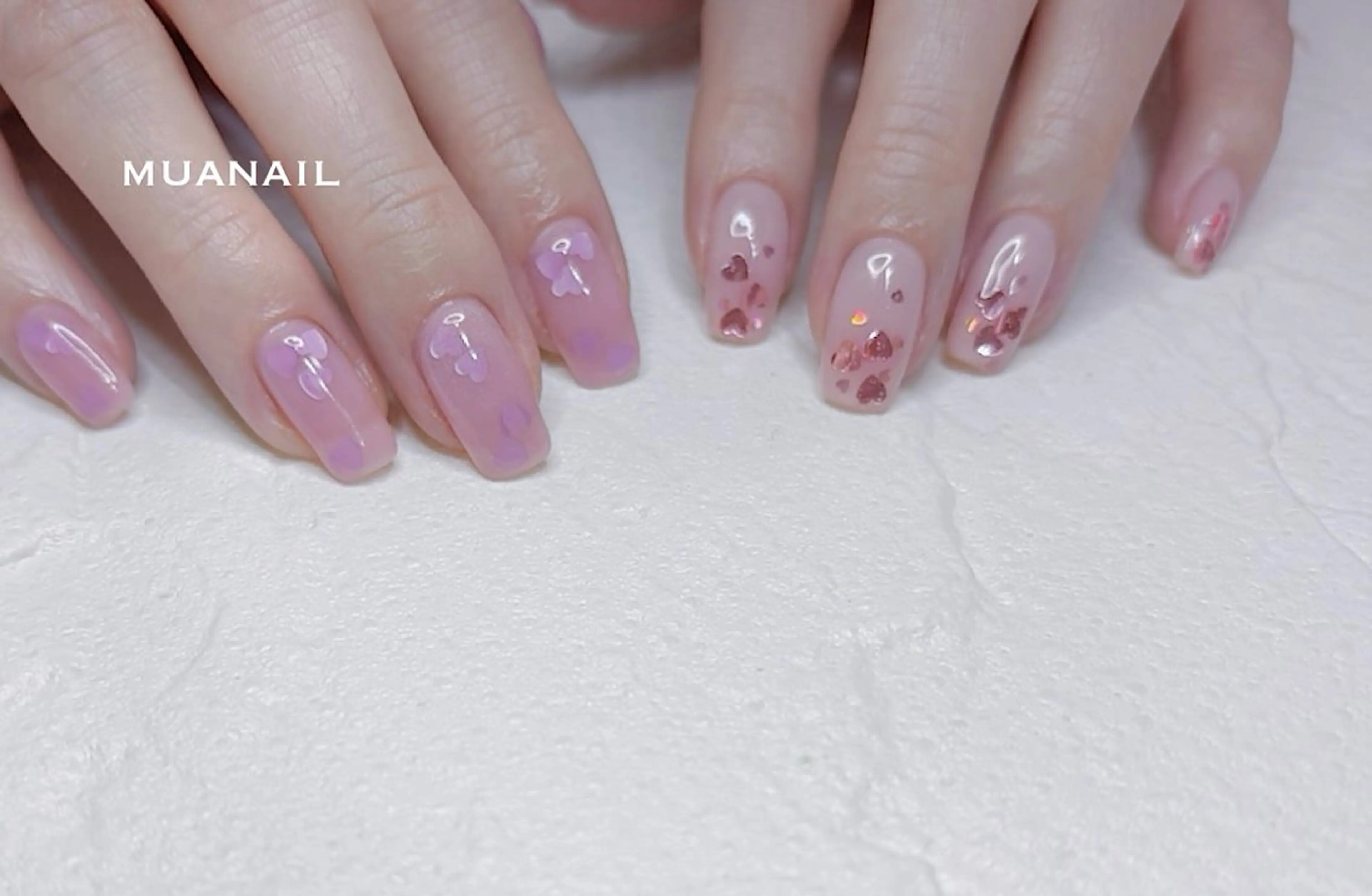 ネイル ハート バレンタイン ハンドネイル mua nail mikiのネイルデザイン