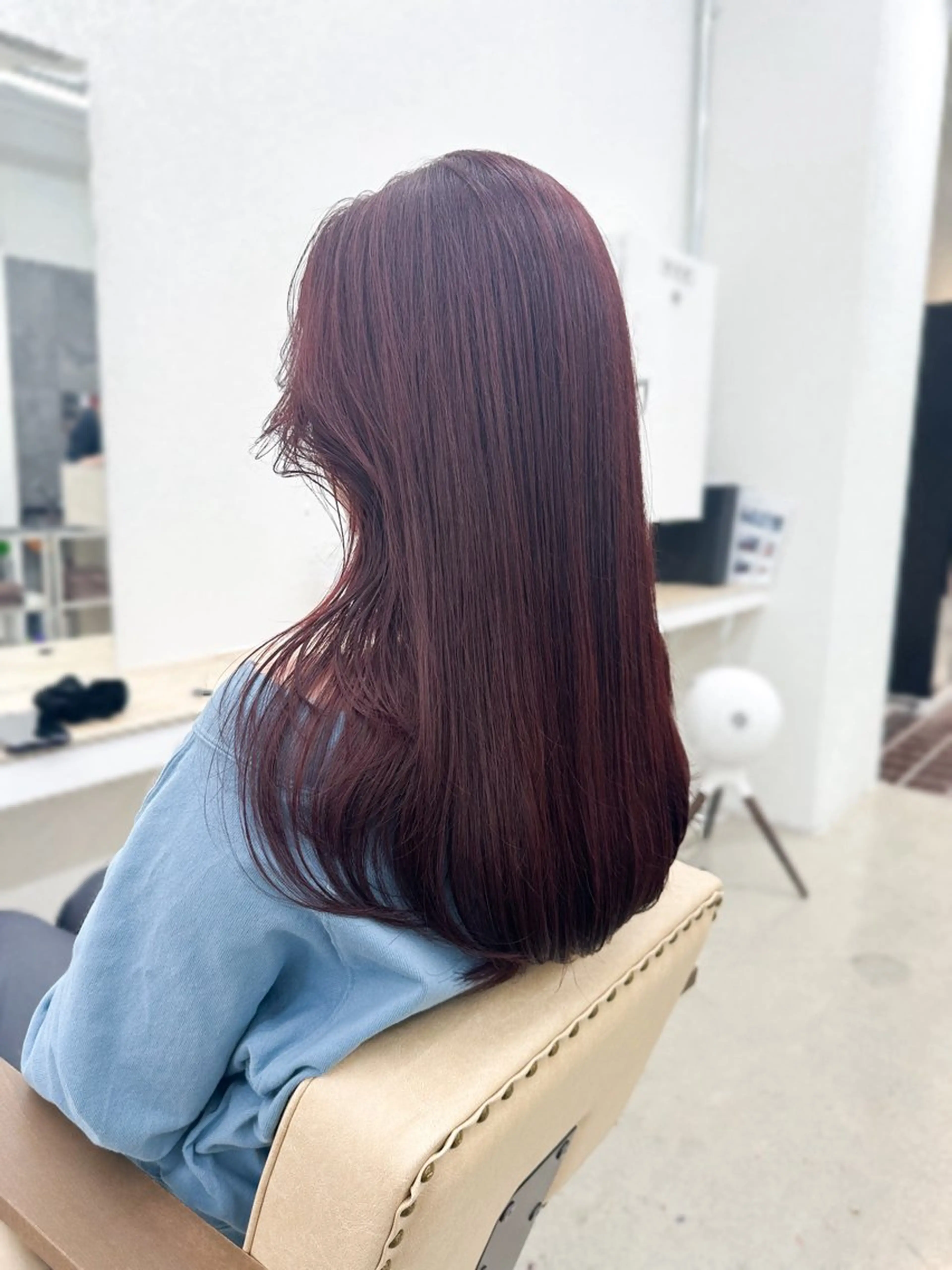ロング カラー ブリーチ ブリーチなしカラー レッドカラー 🌼透明感艶カラー オリーブ🌼河村咲のヘアスタイル