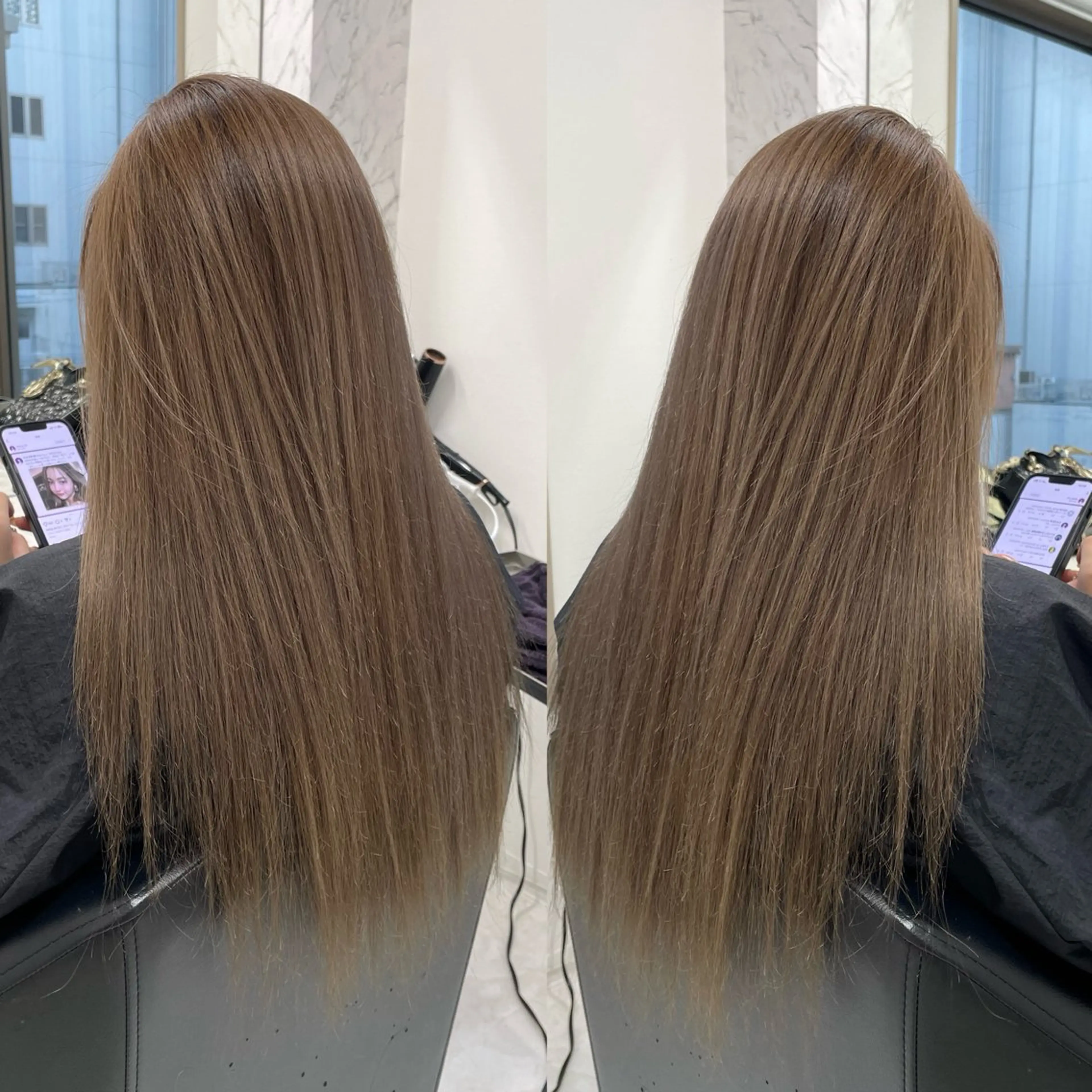 ロング セピアベージュ CHAiL所属・カラーエクステ koukiのヘアスタイル