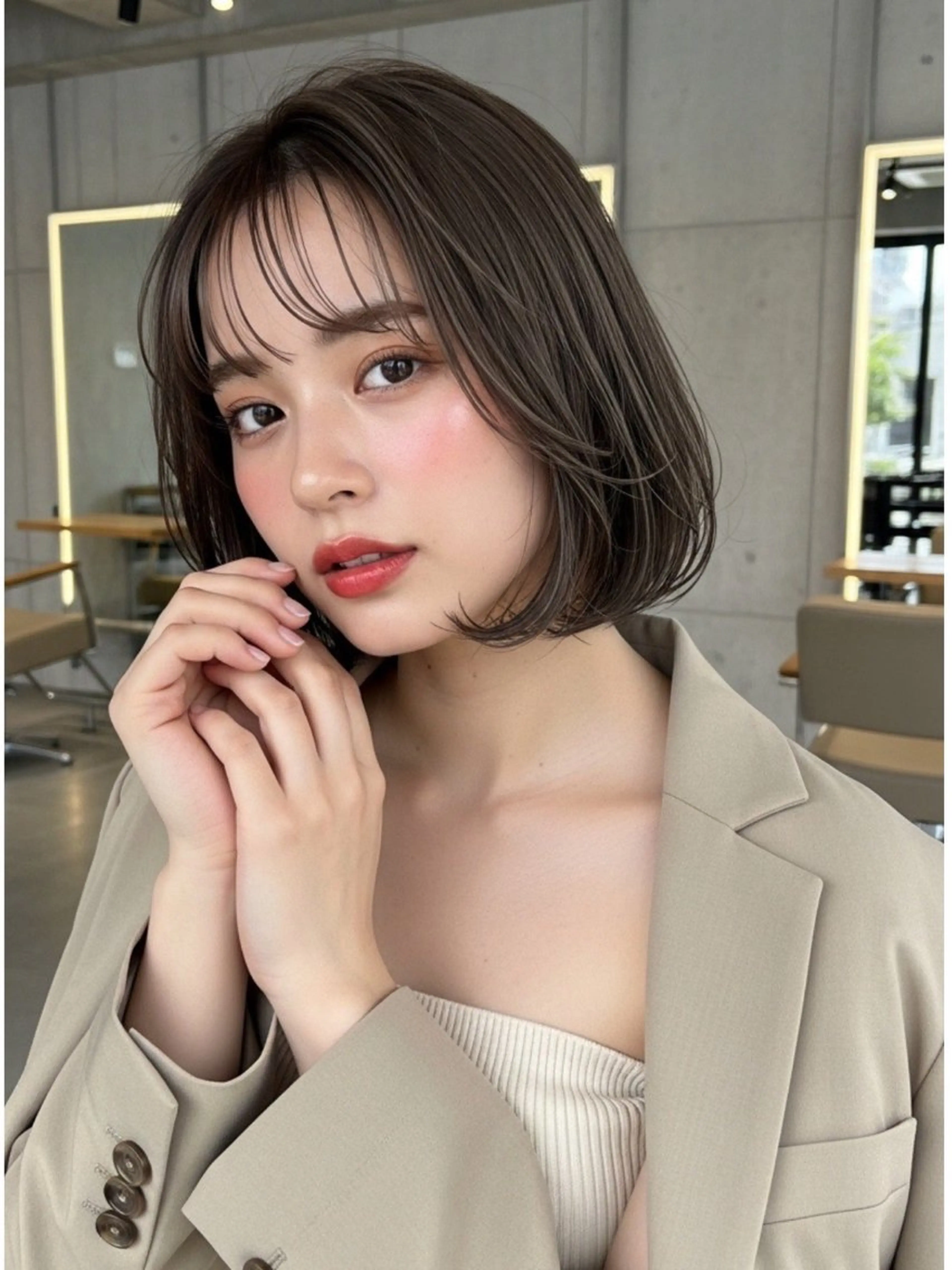 ショート 似合わせボブ✖️ 韓国レイヤー✨小関のヘアスタイル