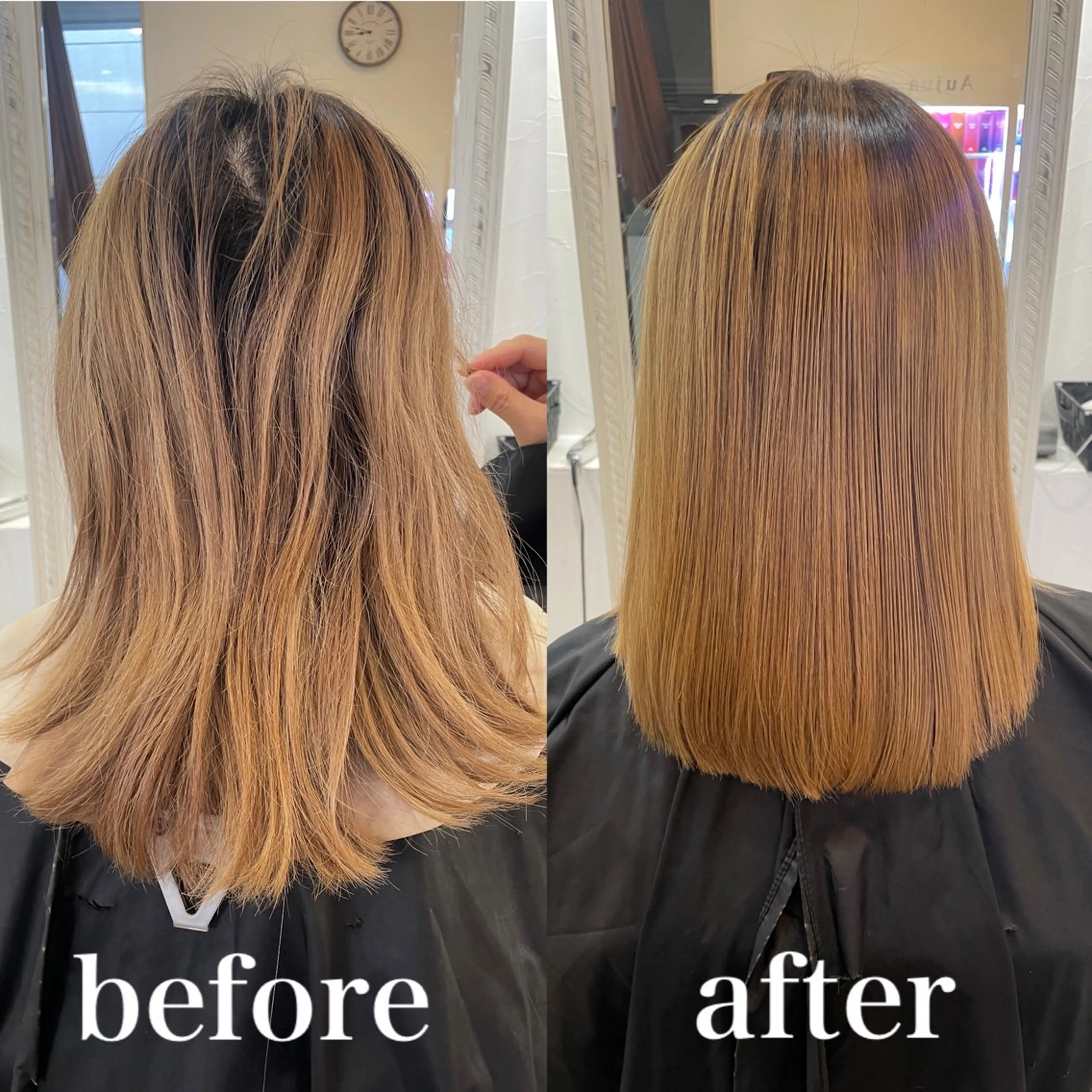 セミロング 縮毛矯正/髪質改善 主税巧一のヘアスタイル