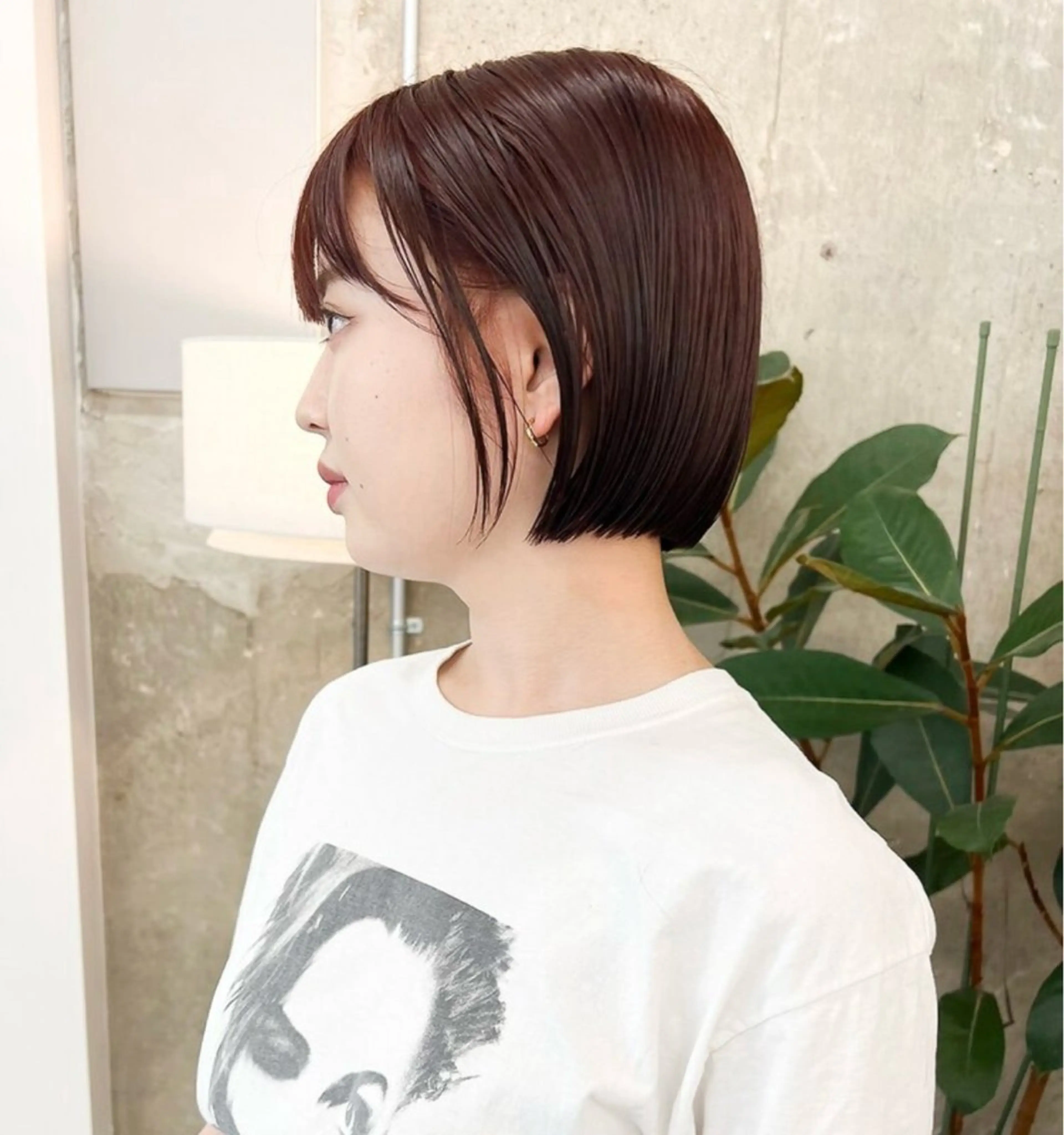 ショート カラー ブラウンカラー レッドカラー レッドブラウン ボブ AYAKA/名古屋/ 栄/ボブ/透明カラーのヘアスタイル