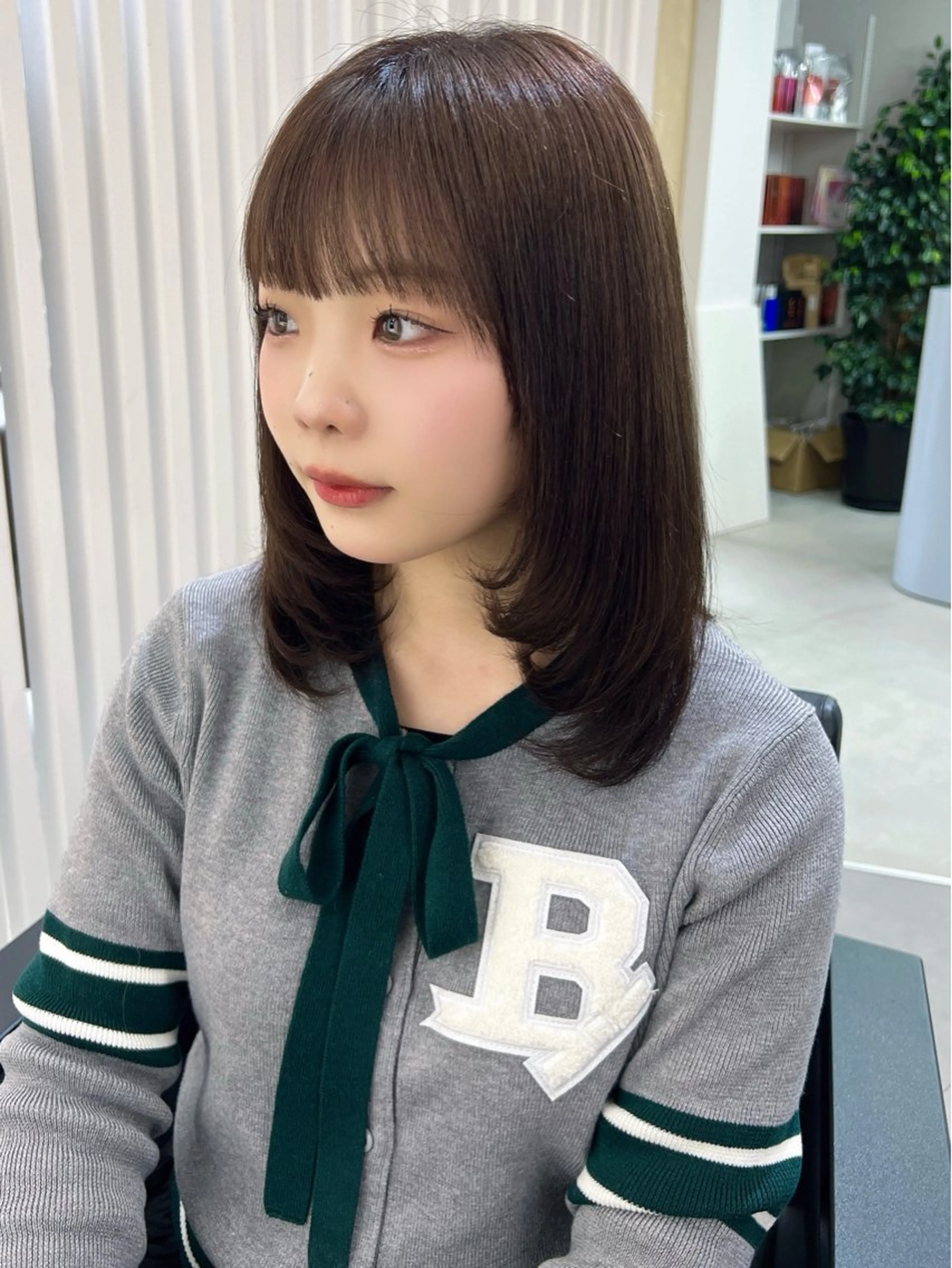 ミディアム カット ヘアカラー トリートメント レイヤー/髪質改善 SOA大槻 純也のヘアスタイル