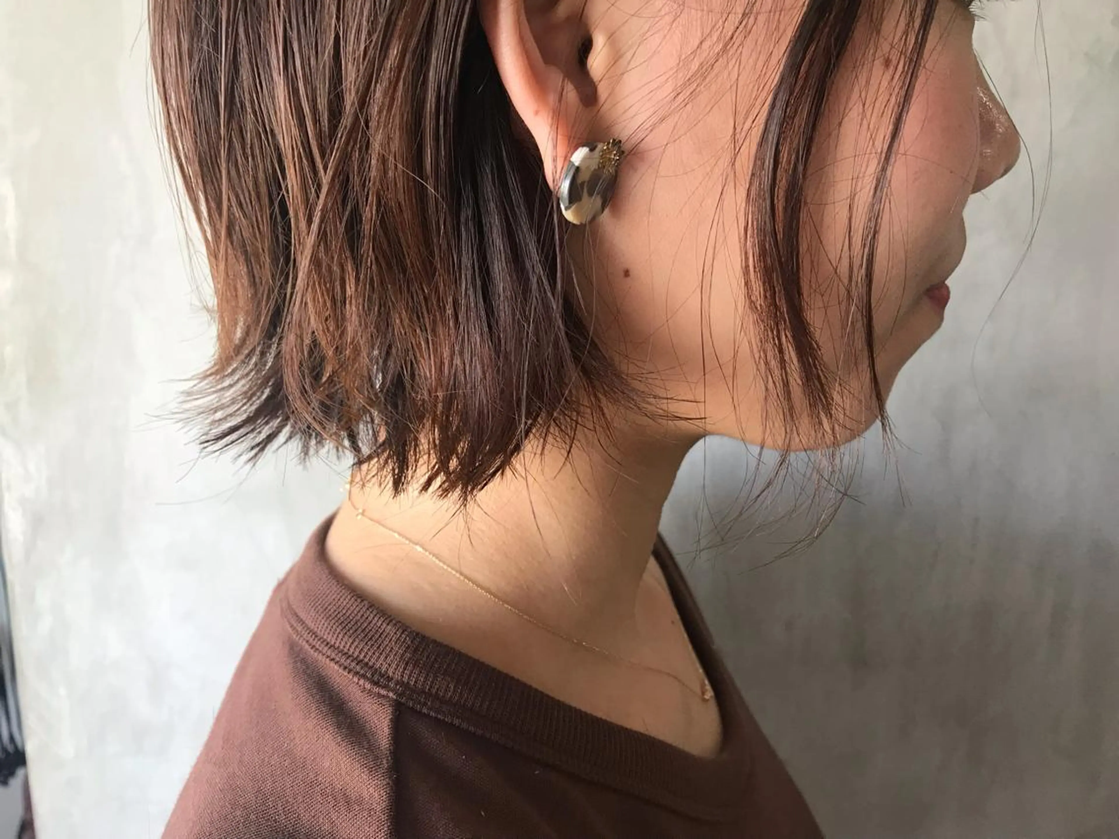 ショート カラー ヘアアレンジ 切りっぱなしボブ ボブ stylist/蛯谷 珠里のヘアスタイル