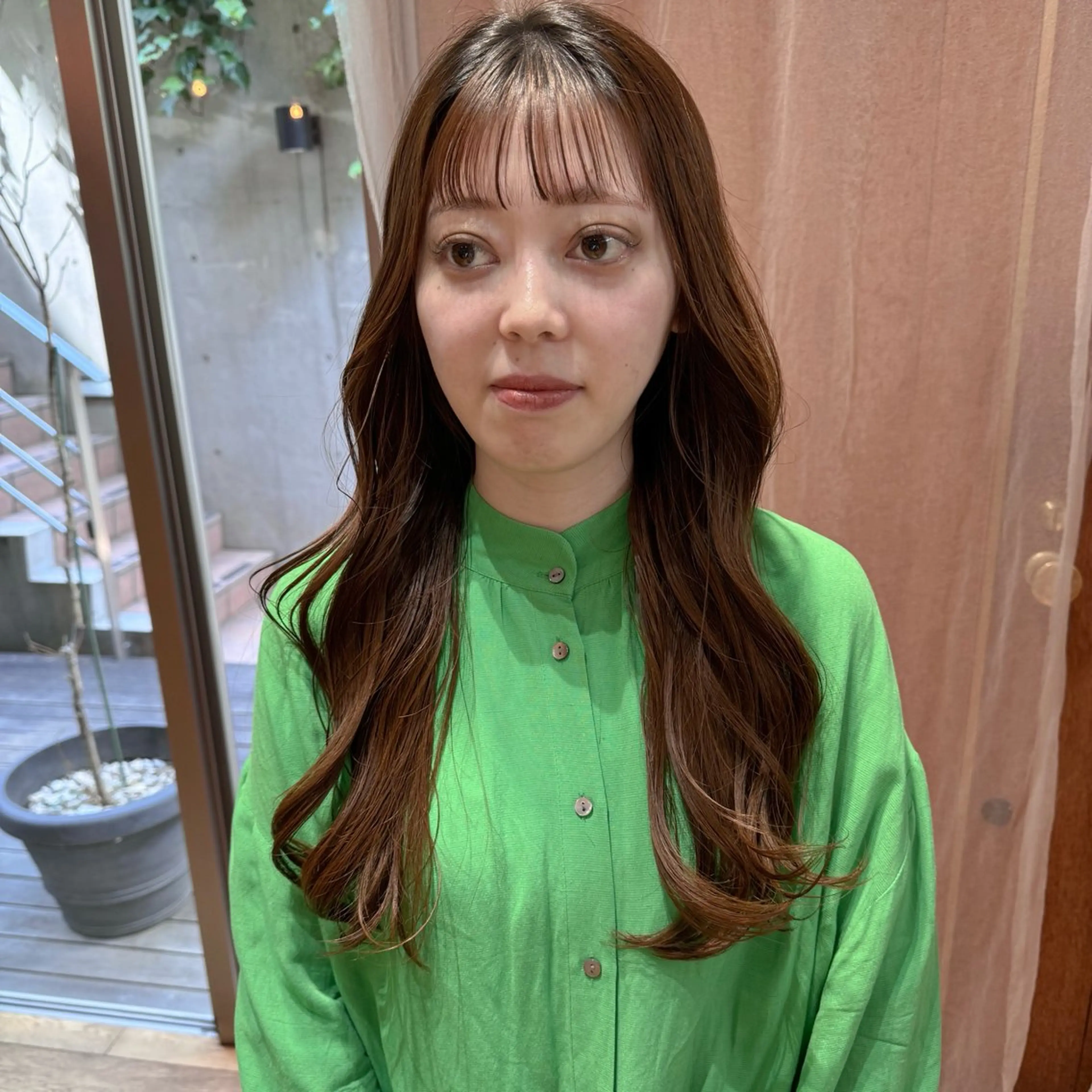 ミディアム パーマ カット パーマ 大橋 芽衣のヘアスタイル