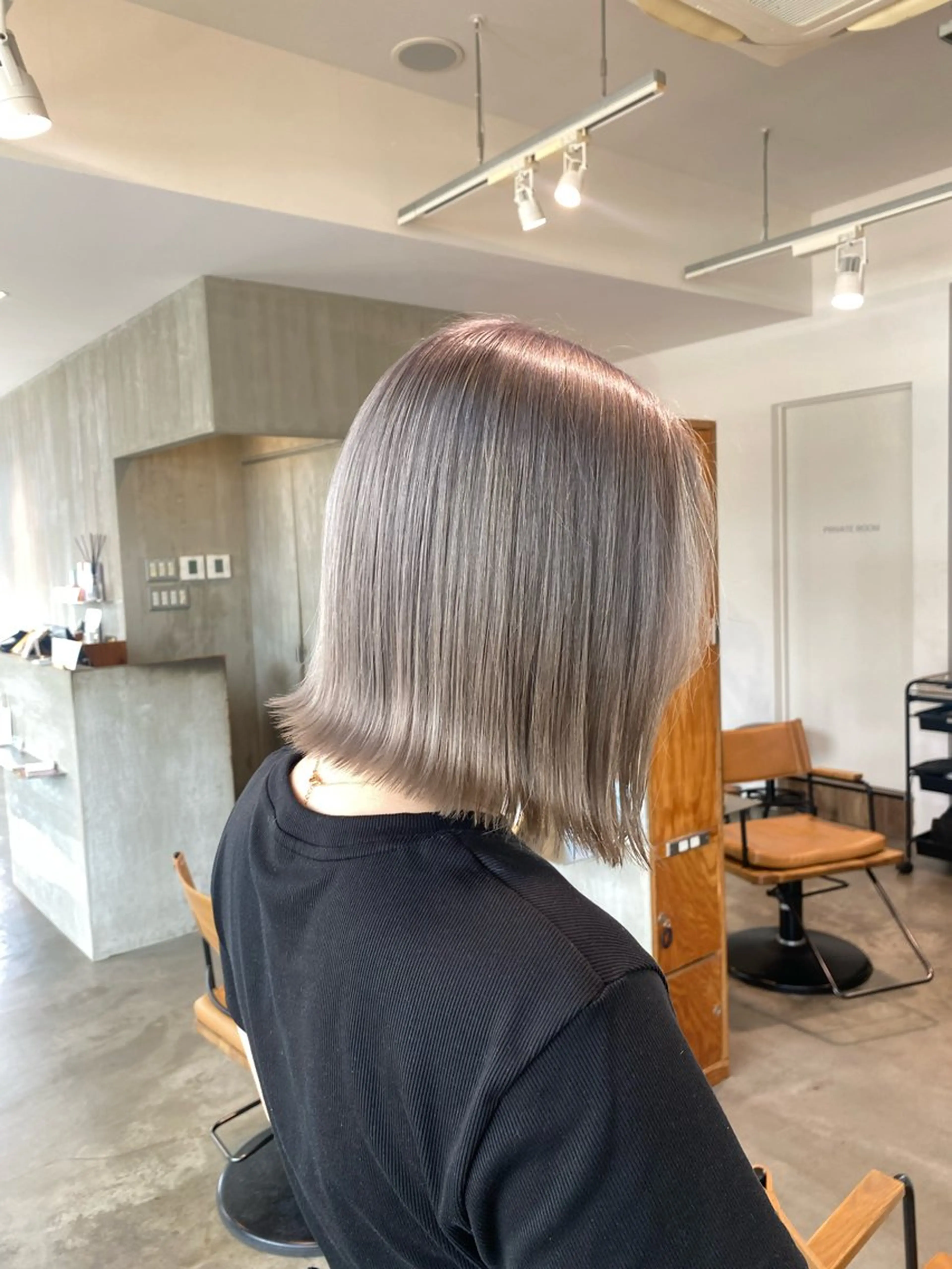 ミディアム カラー ヘアカラー トリートメント 透明感カラー 天羅のヘアスタイル