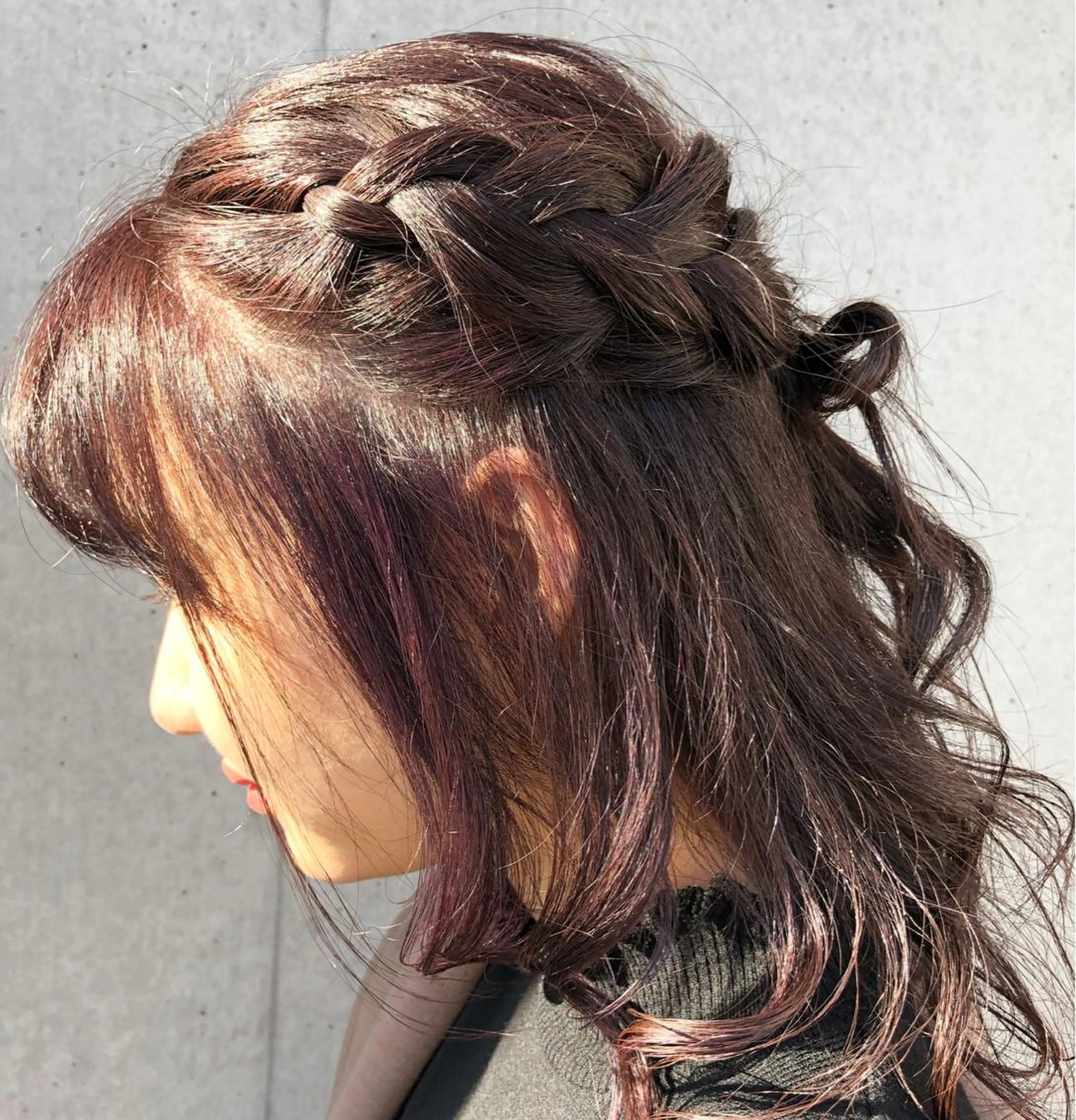 セミロング カラー パープルカラー カット ヘアカラー edge.所属・くまがい みゆ【edge.】のヘアスタイル