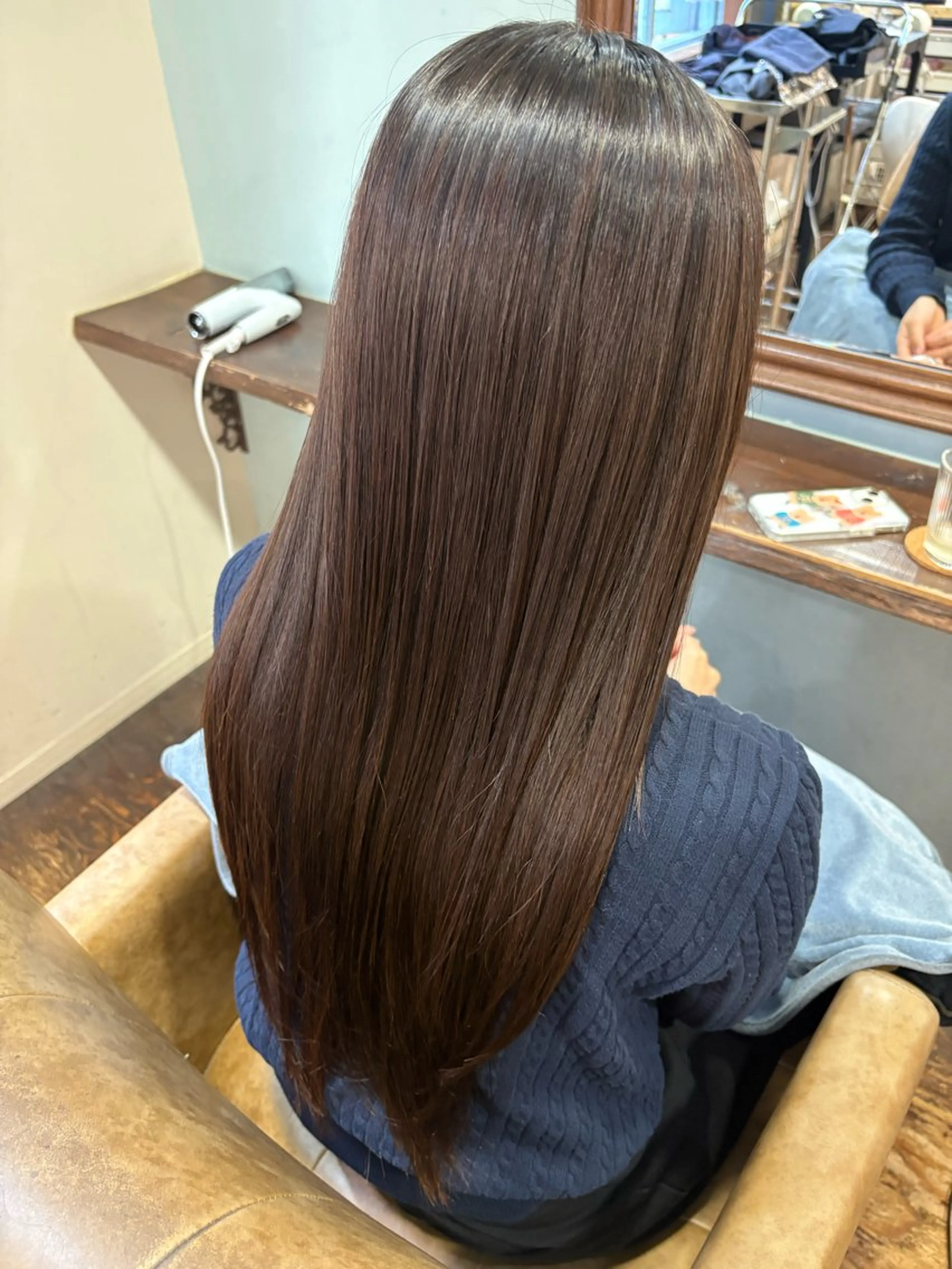 セミロング カット 縮毛矯正 トリートメント なぎさ 🎀  / 透明感カラー/心斎橋のヘアスタイル