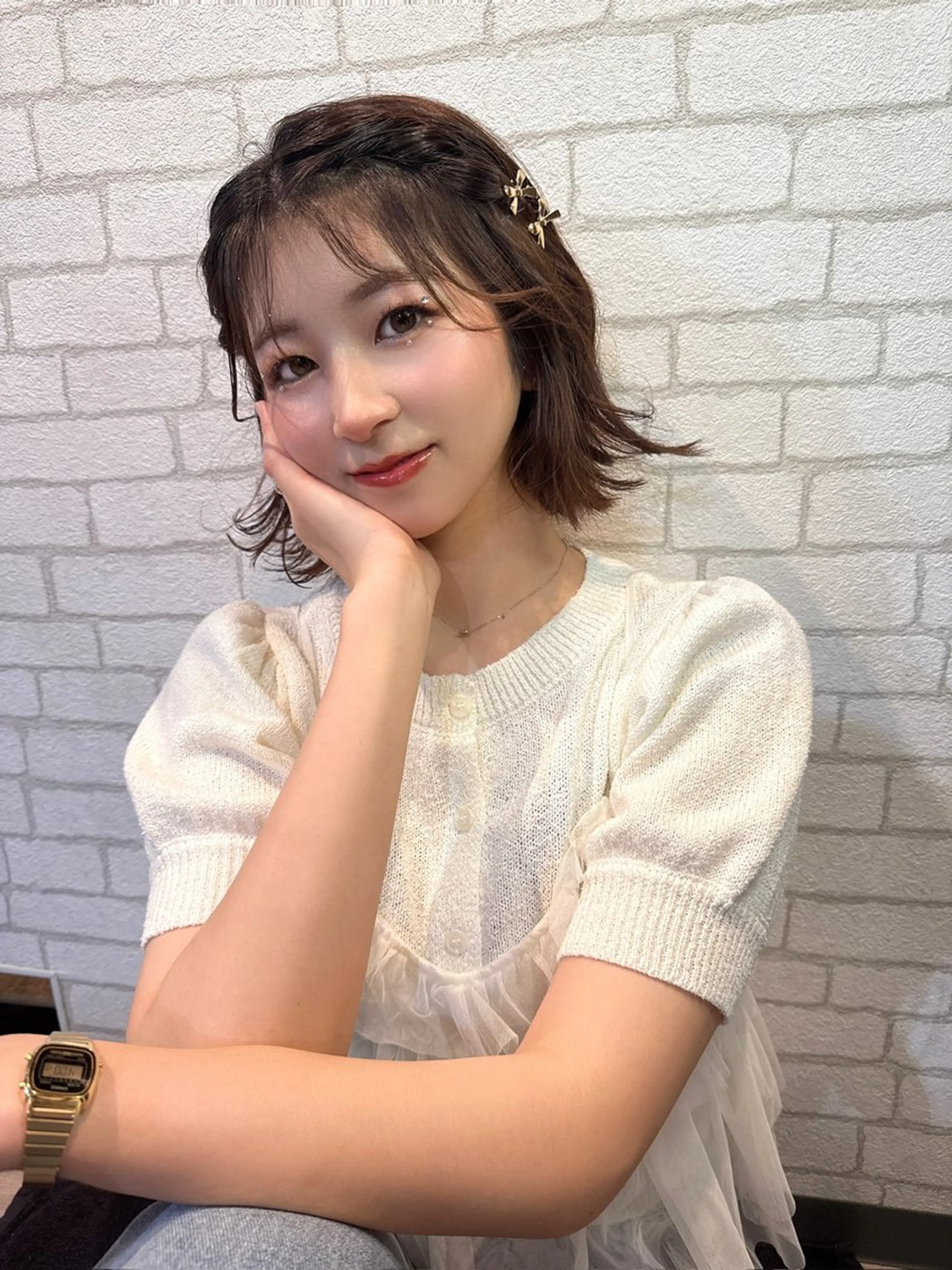 ヘアアレンジ 結婚式・ブライダル ボブ デート ヘアセット Noe' Akariのヘアスタイル