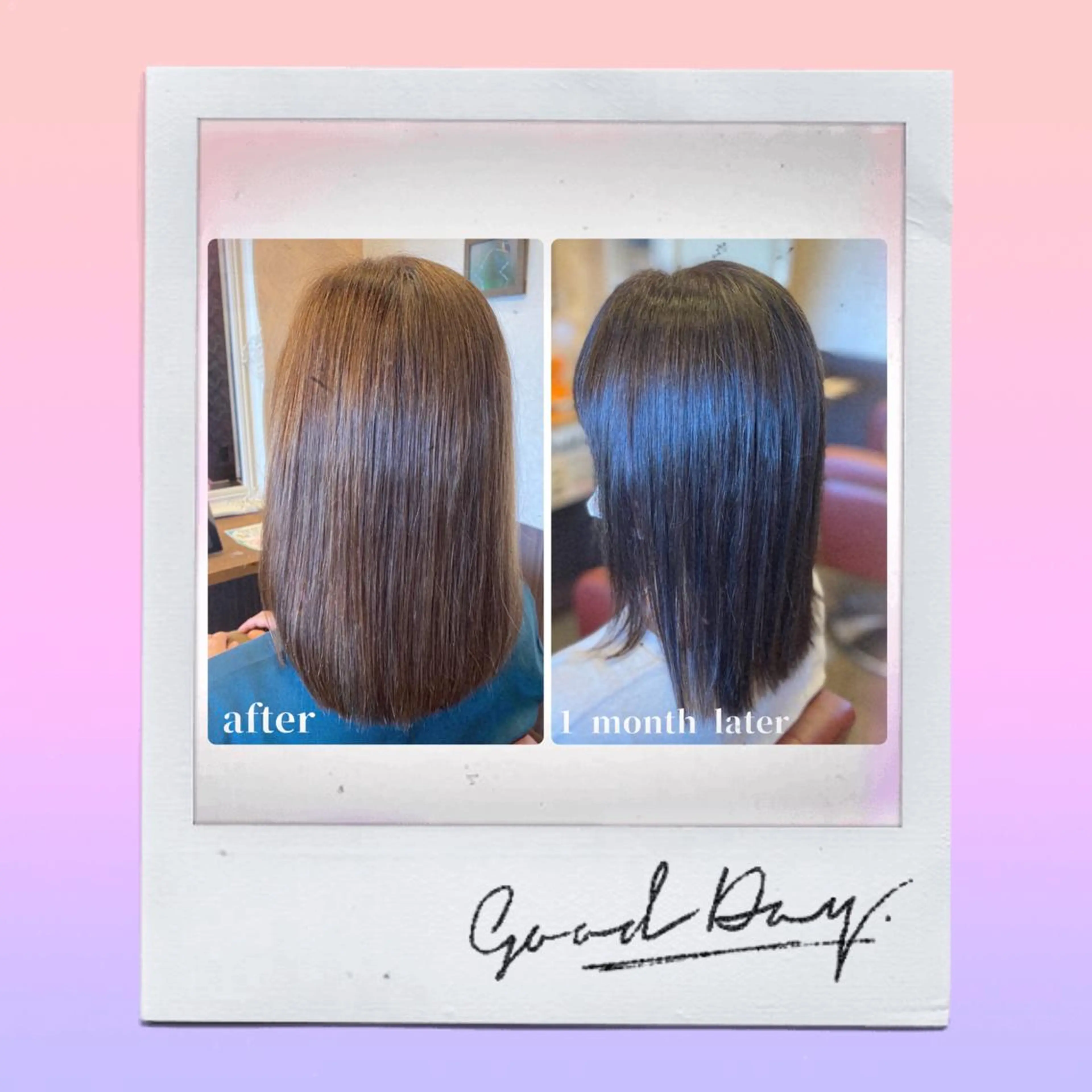 セミロング 髪質改善 縮毛矯正 酸性ストレート Pixie Bob 🐈‍⬛　位田のマツエク・マツパデザイン