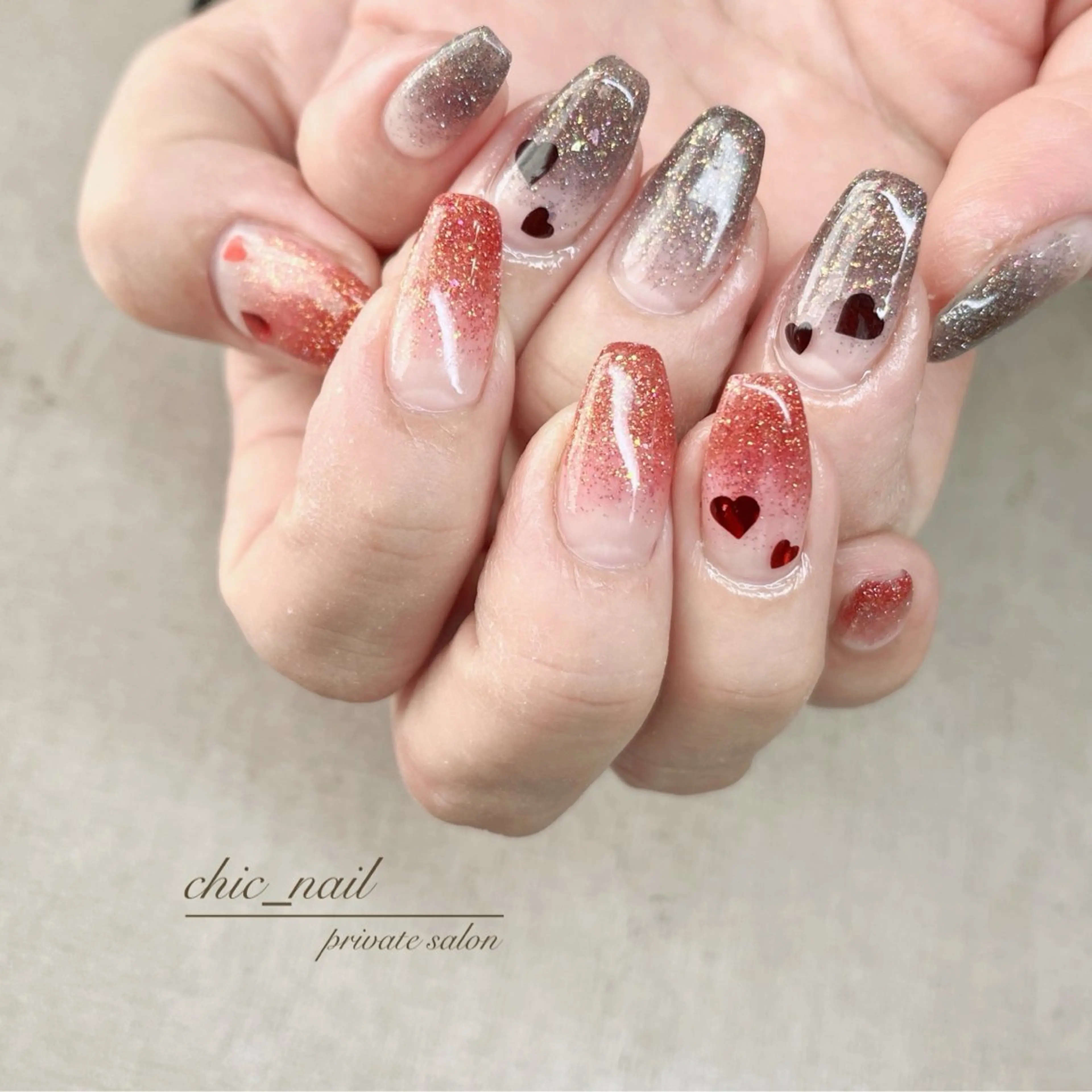 ネイル フラッシュネイル グラデーション chic_nail chieのネイルデザイン