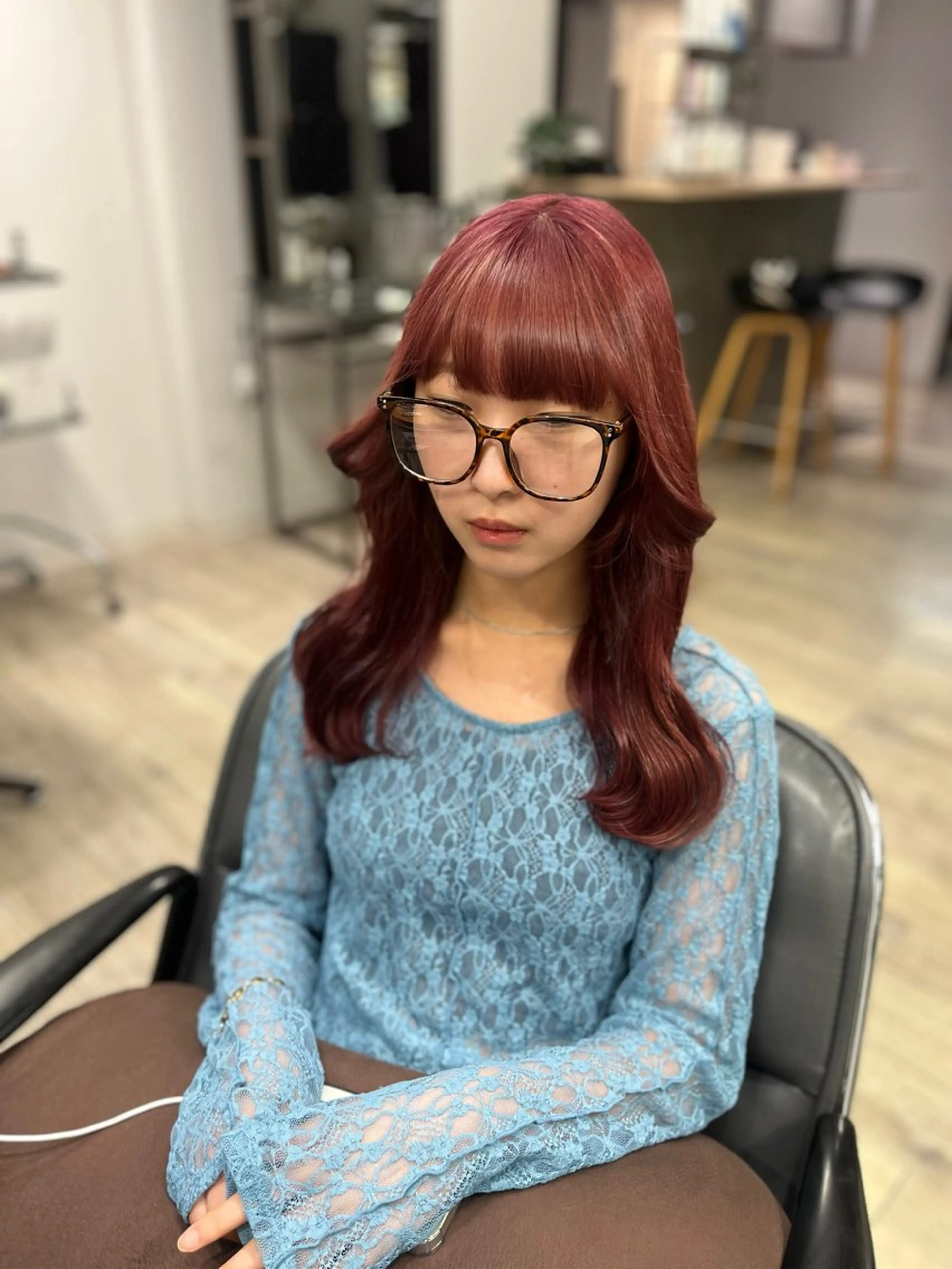 セミロング 髪質改善 トリートメント ヘアカラー JIN/暖色カラー /髪質改善/艶髪のヘアスタイル