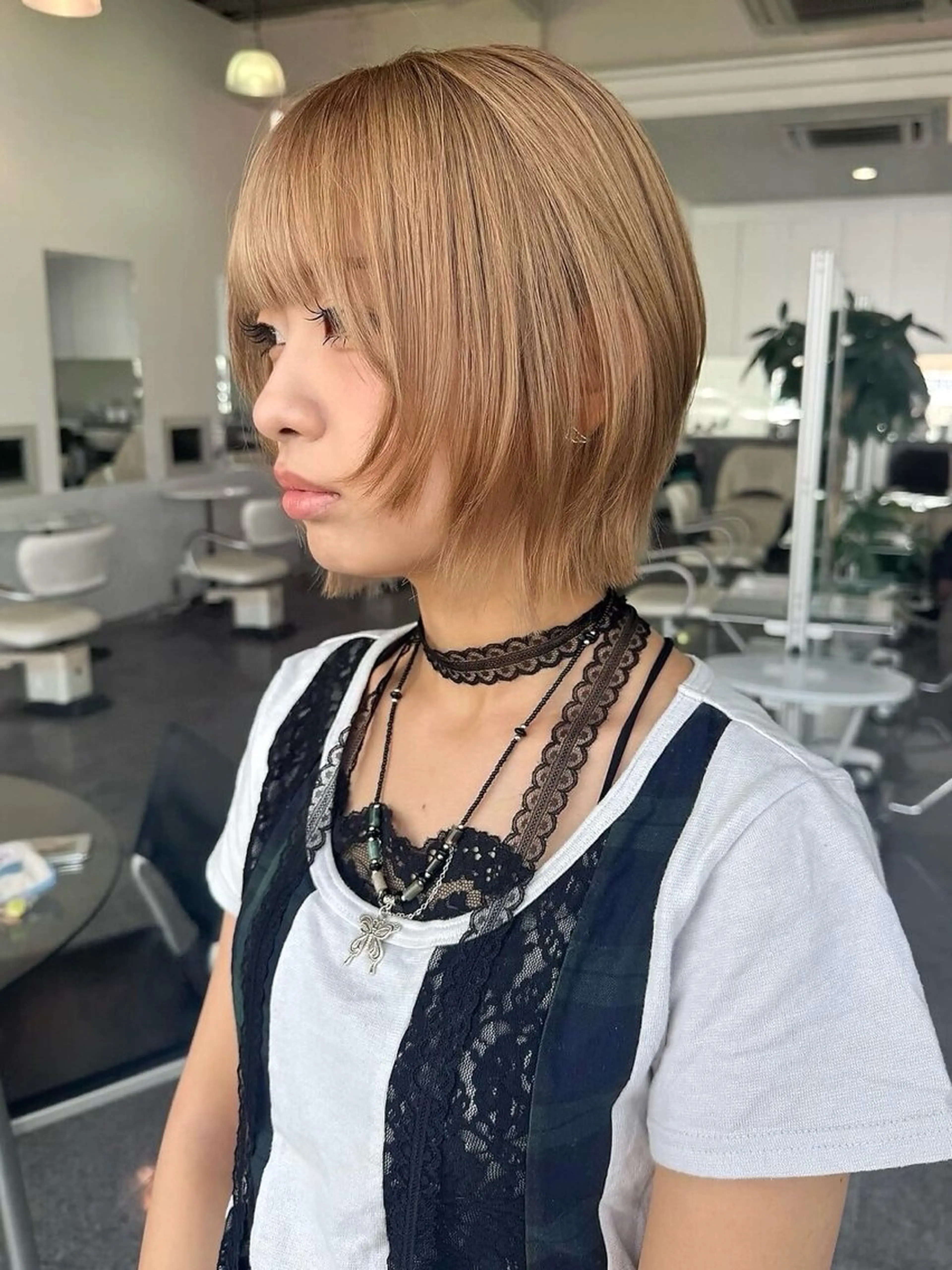 ショート カラー ボブレイヤー ボブ レイヤーカット カット ヘアカラー トリートメント 🫧ヒシダアキ /taboo🫧のヘアスタイル