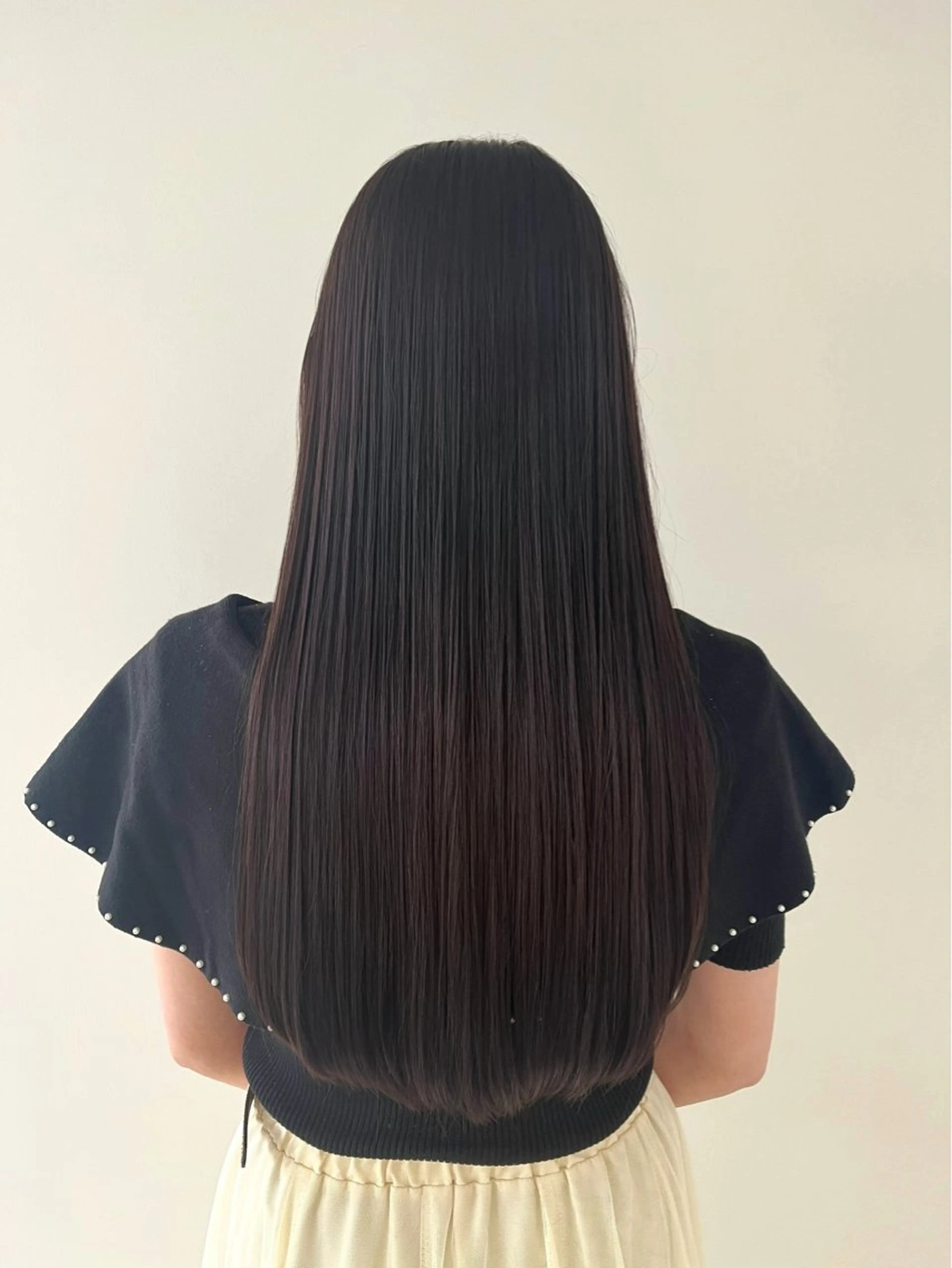 ロング パーマ カット 縮毛矯正 Kasumi | くすみブラウン×渋谷のヘアスタイル