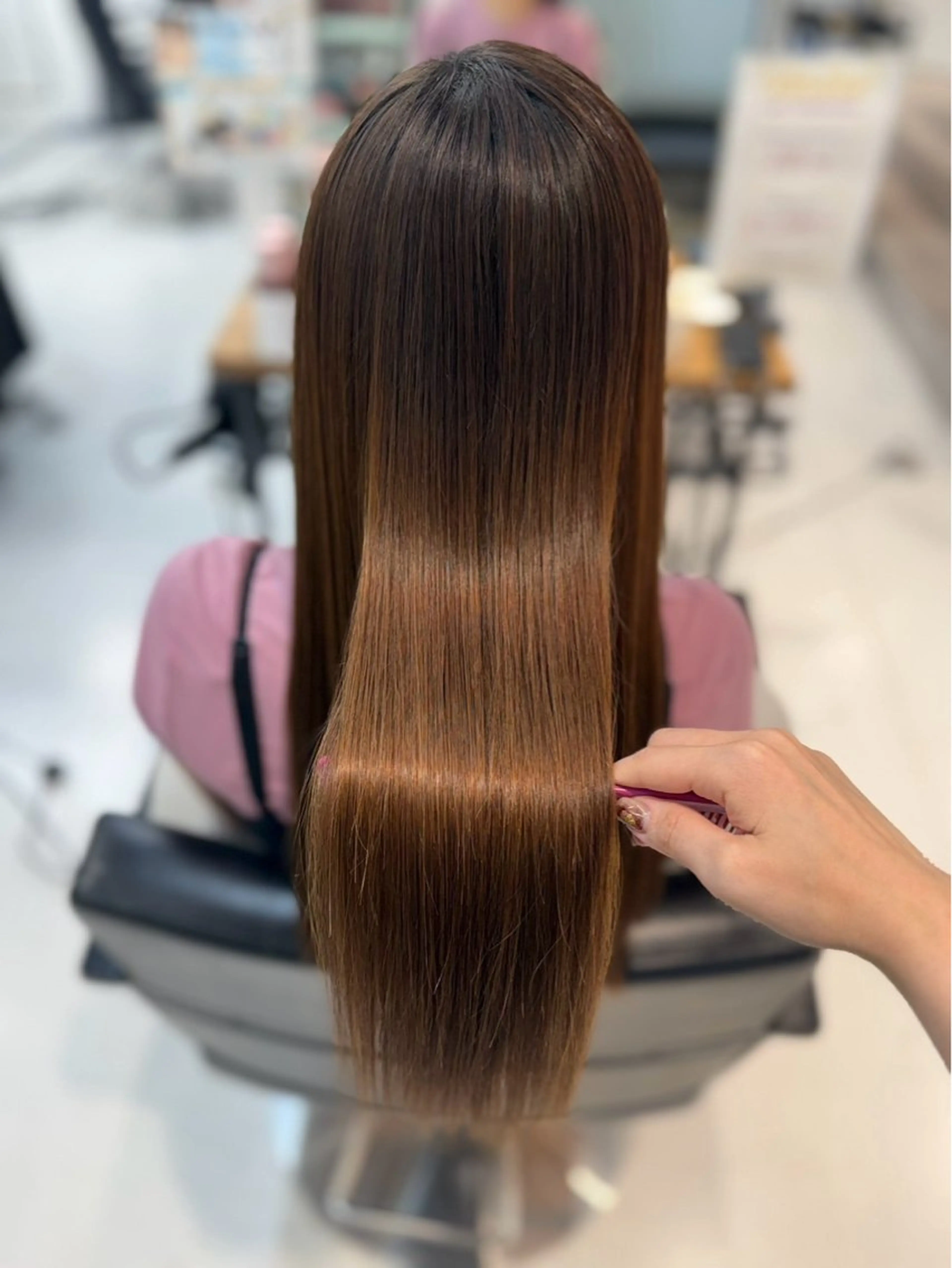 ロング 縮毛矯正 トリートメント 榎本雪来⛄️ メンズカット✂️のヘアスタイル